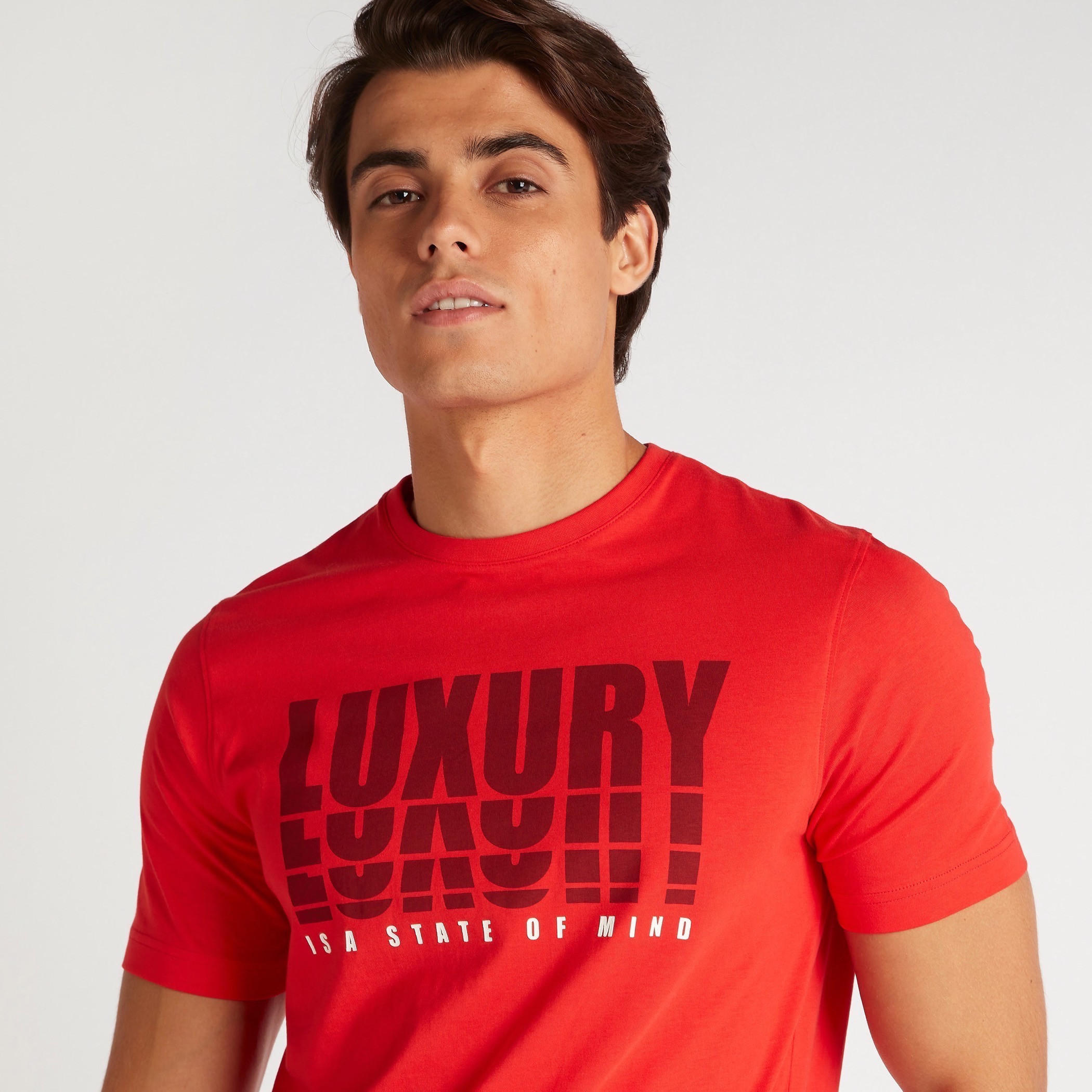 تيشيرت بقصة سليم وياقة ضيقة وأكمام قصيرة وطبعات-men-clothing-tshirtsandpolos-tshirts-image-3