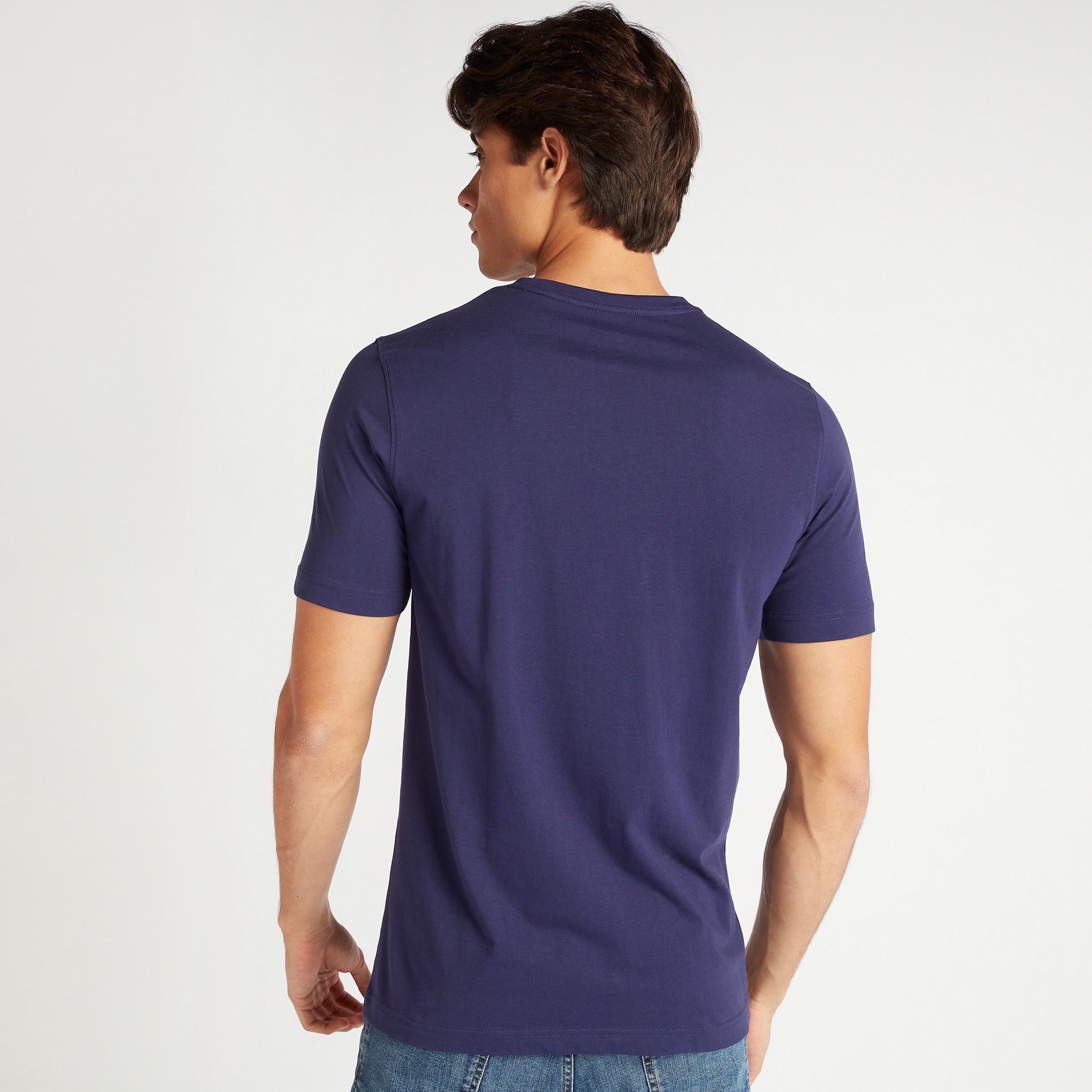 تيشيرت بقصة سليم وياقة ضيقة وأكمام قصيرة وطبعات-men-clothing-tshirtsandpolos-tshirts-image-4