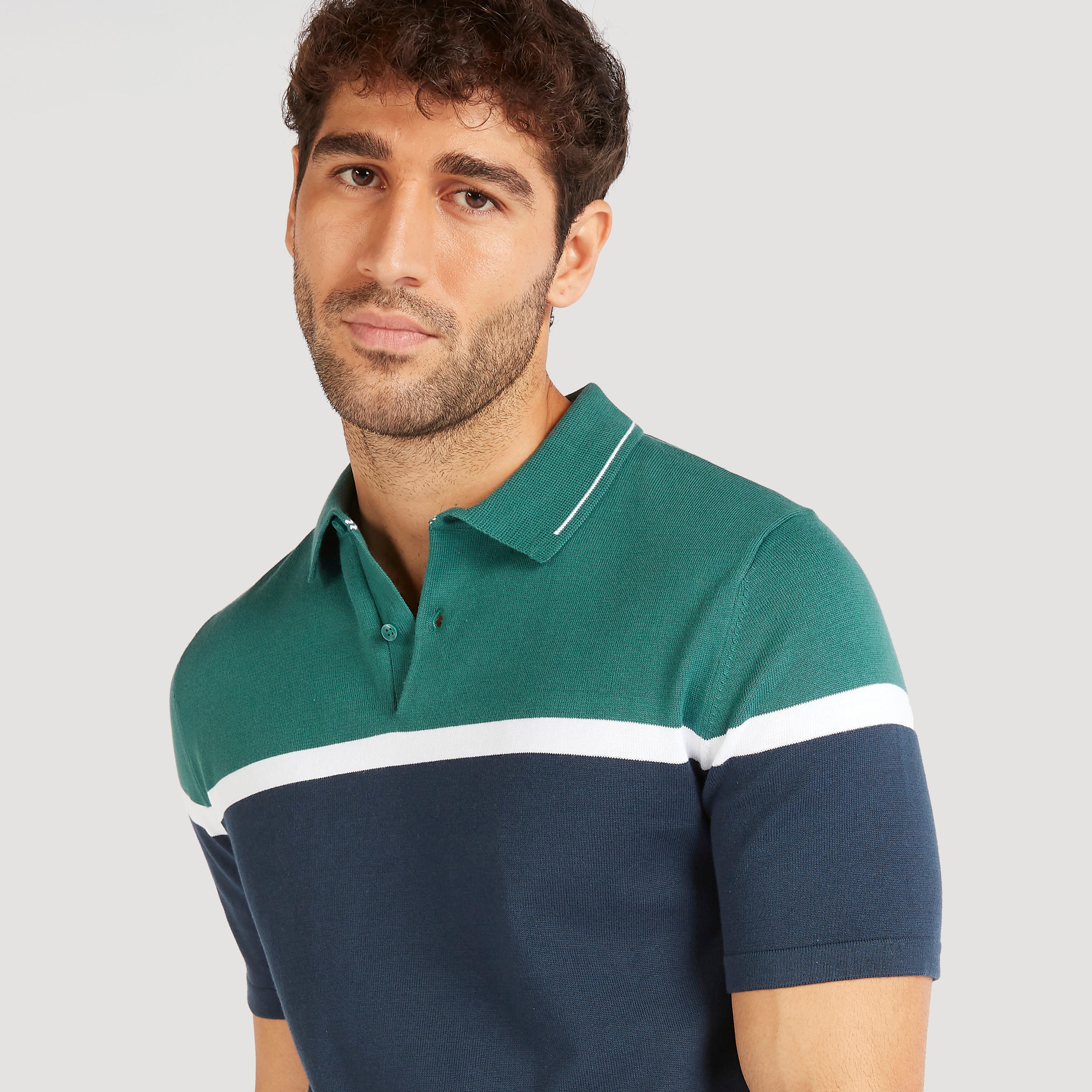 Solid Polo T-shirt with Short Sleeves-men-clothing-tshirtsandpolos-polos-image-3