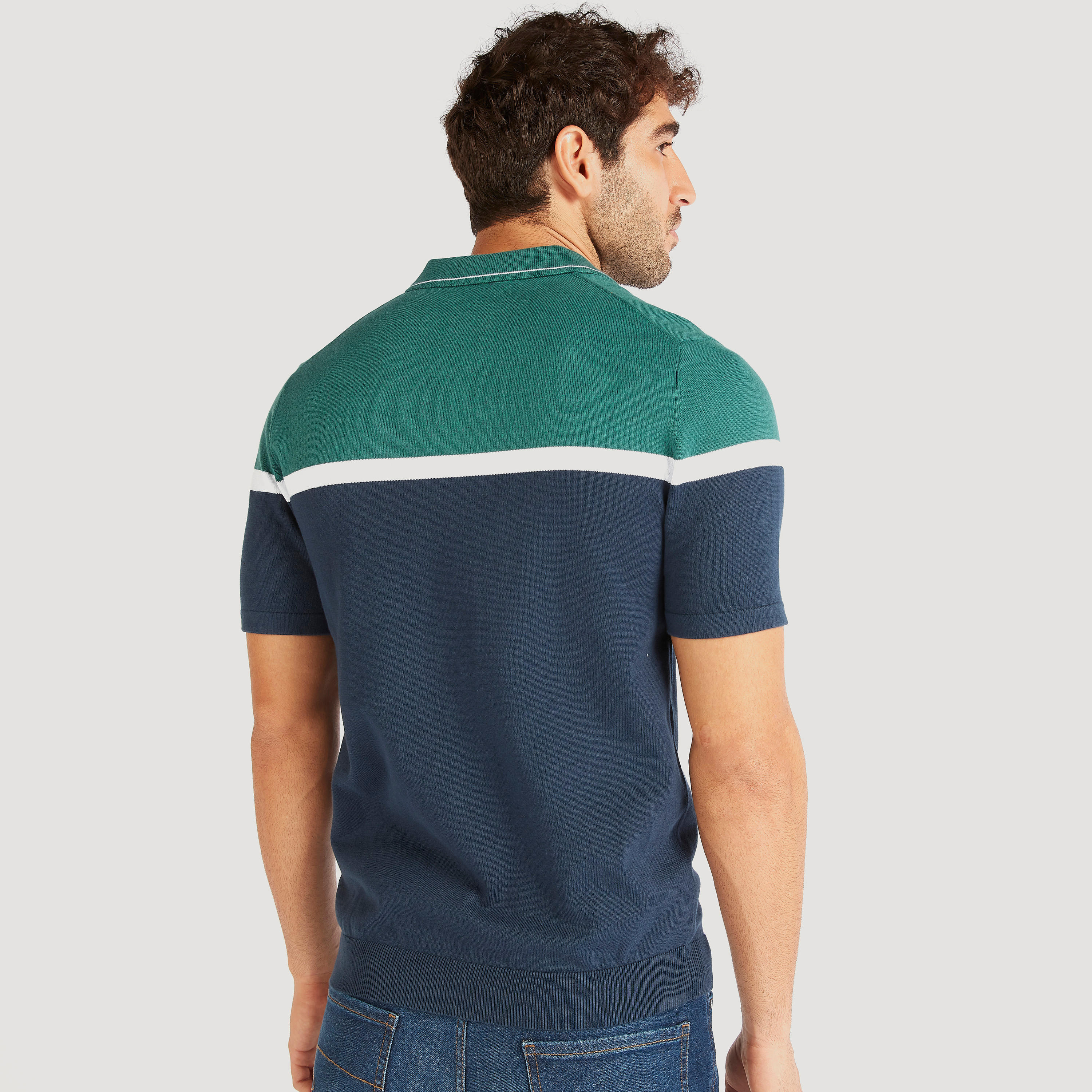 Solid Polo T-shirt with Short Sleeves-men-clothing-tshirtsandpolos-polos-image-4