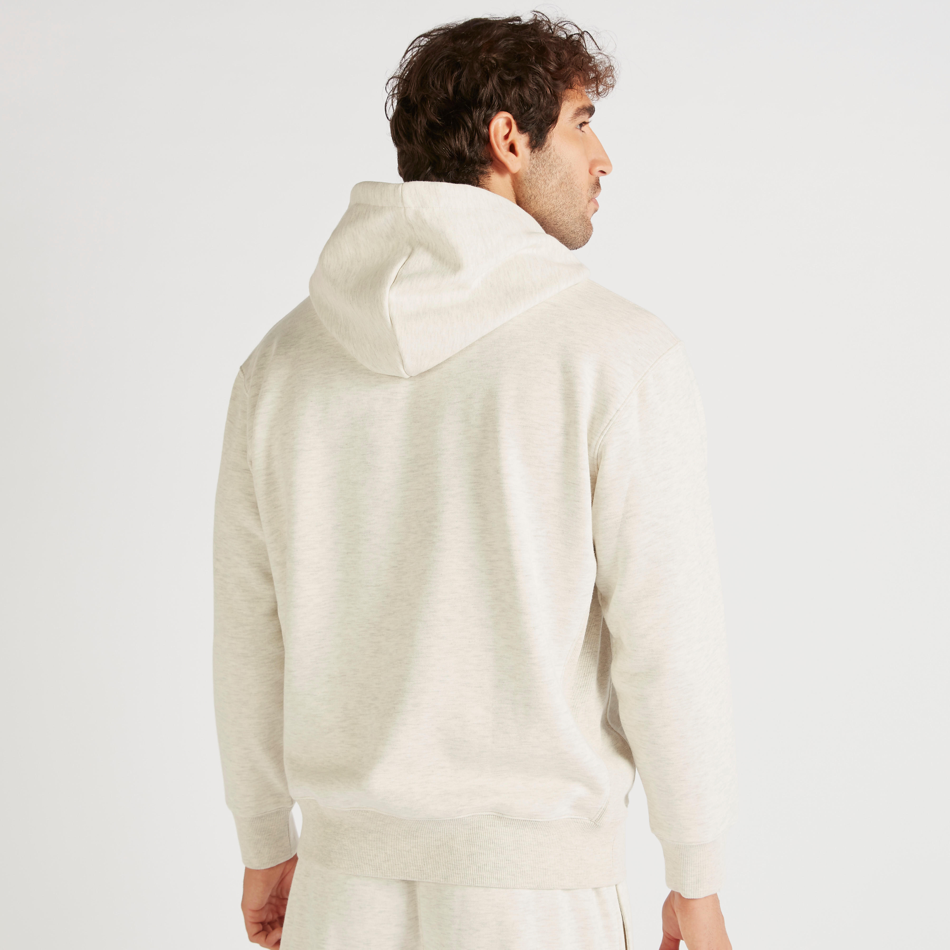 Solid Hooded Sweatshirt with Long Sleeves and Kangaroo Pocket-men-winterwear-hoodiesandsweatshirts-image-5