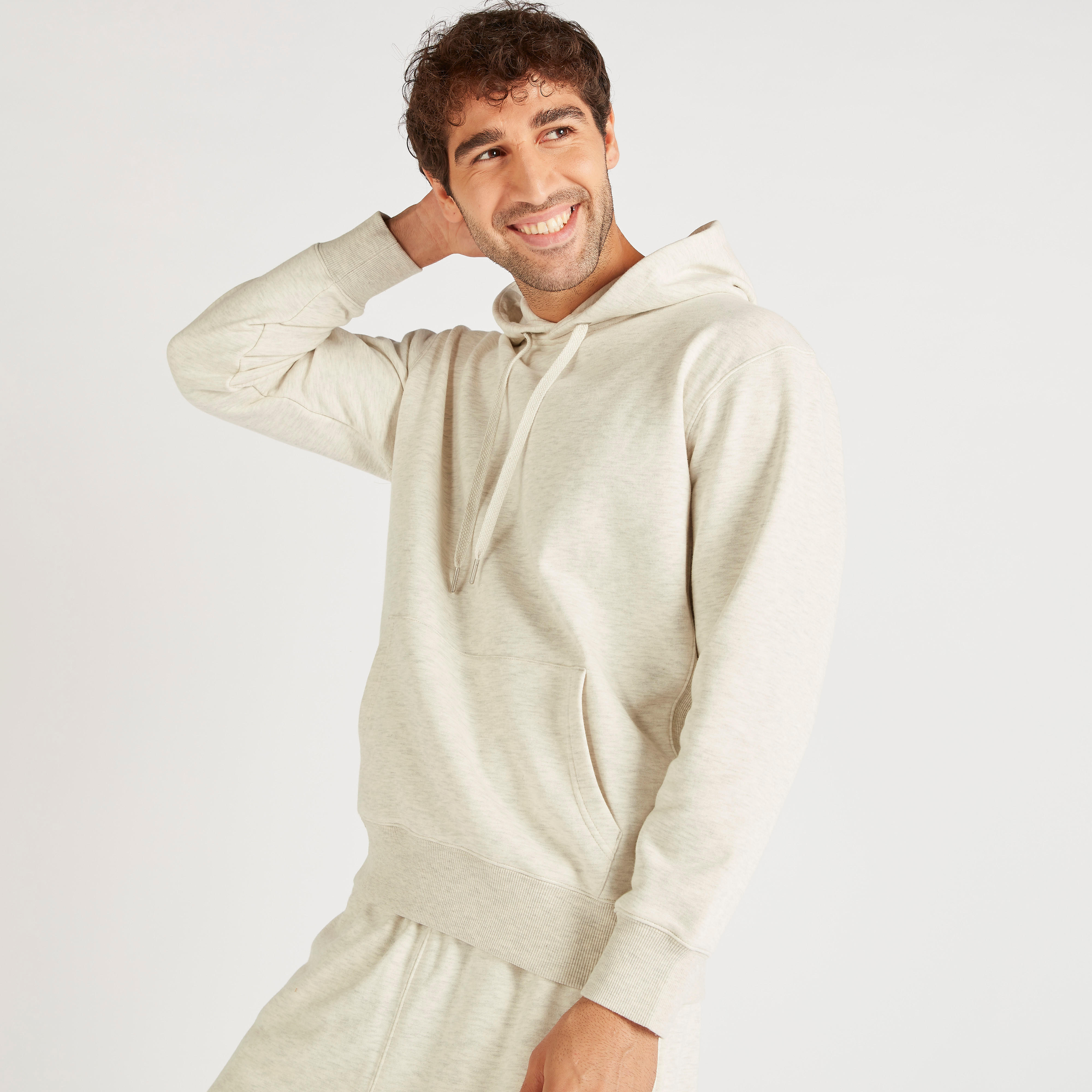 Solid Hooded Sweatshirt with Long Sleeves and Kangaroo Pocket-men-winterwear-hoodiesandsweatshirts-image-6