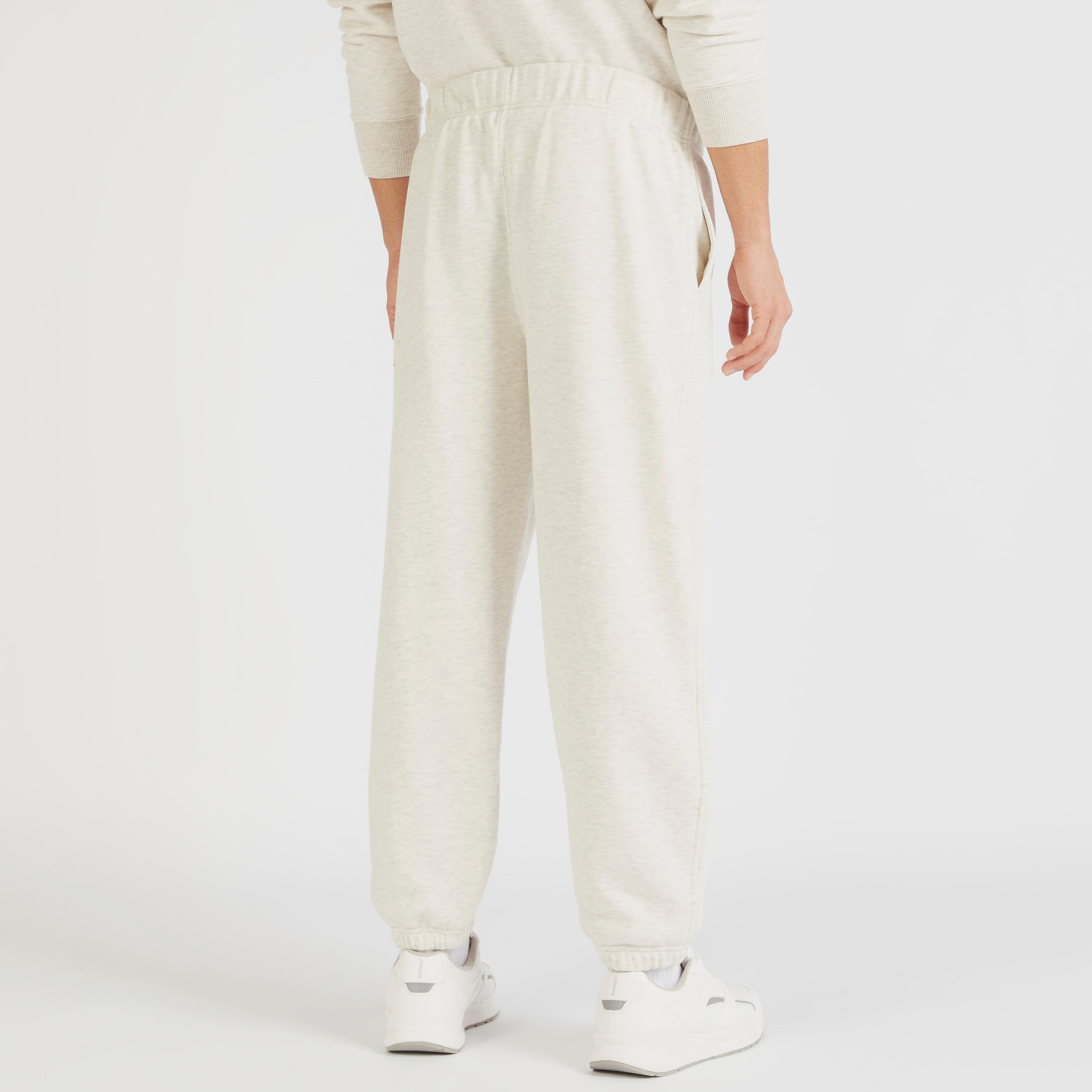 بنطلون رياضي سادة بحزام خصر مطاطي وجيوب-men-clothing-bottoms-joggers-image-4