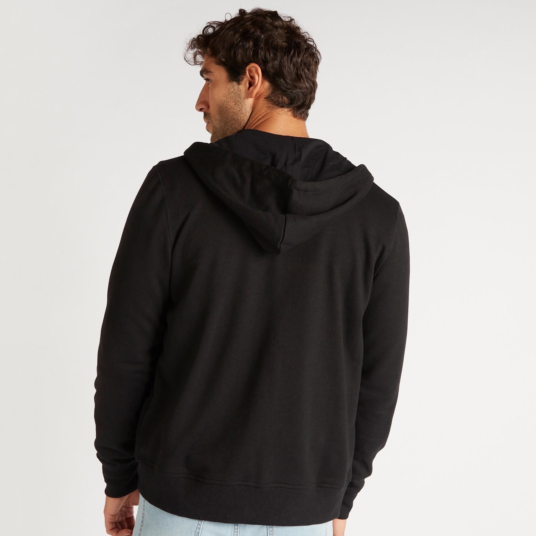 هودي سادة بسحّاب إغلاق وأكمام طويلة-men-winterwear-hoodiesandsweatshirts-image-2