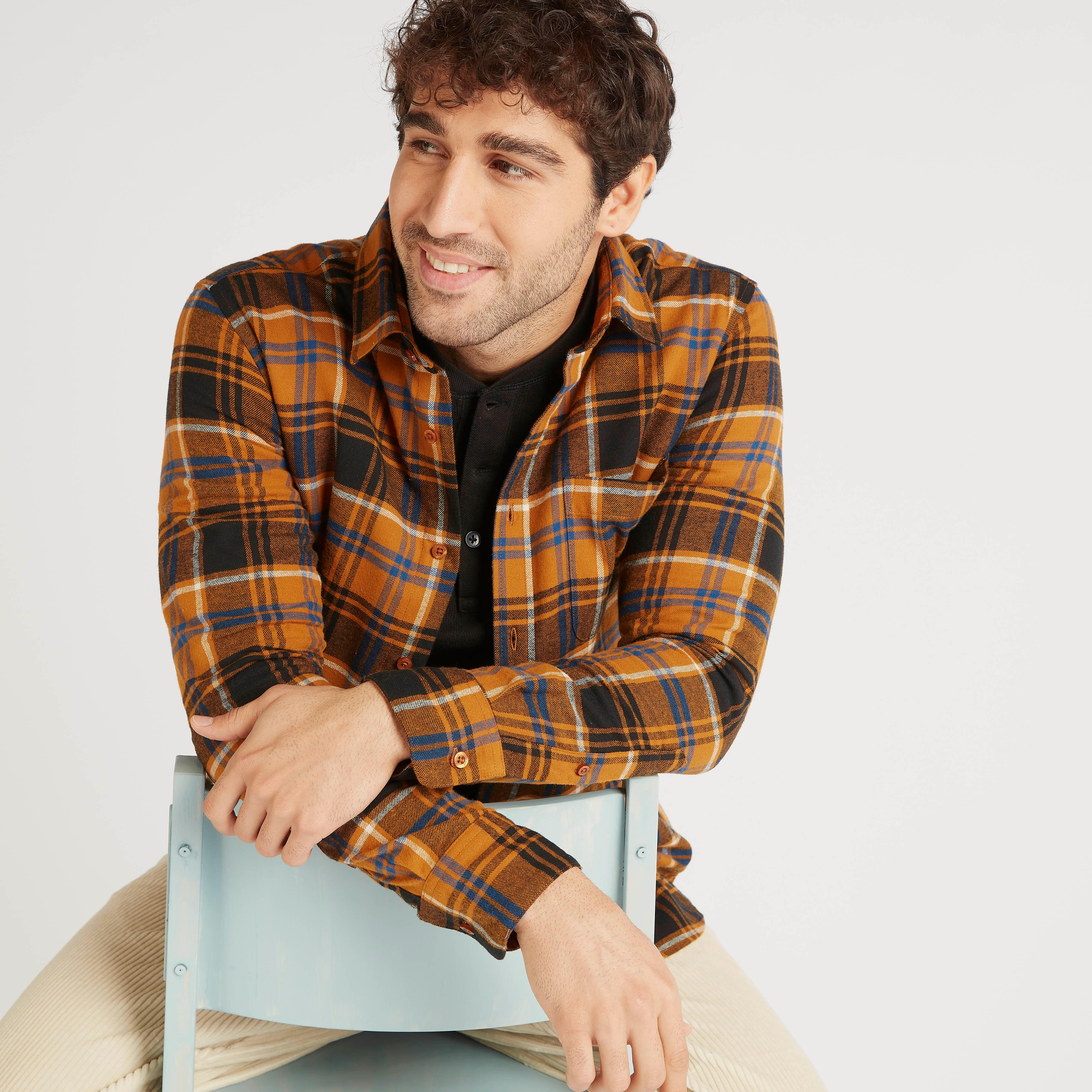 قميص كاروهات بأكمام طويلة-men-clothing-shirts-image-1