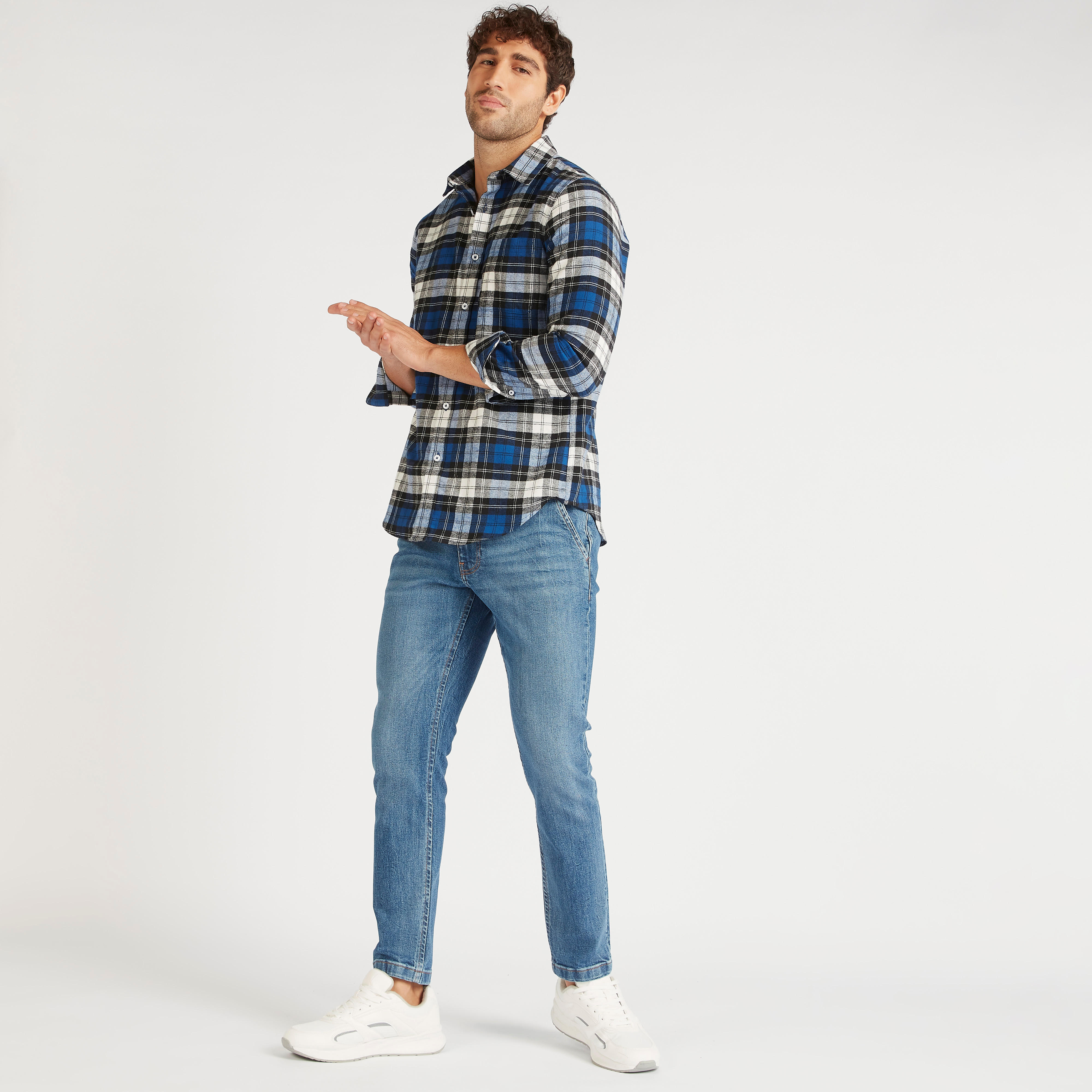 قميص كاروهات بأكمام طويلة-men-clothing-shirts-image-2