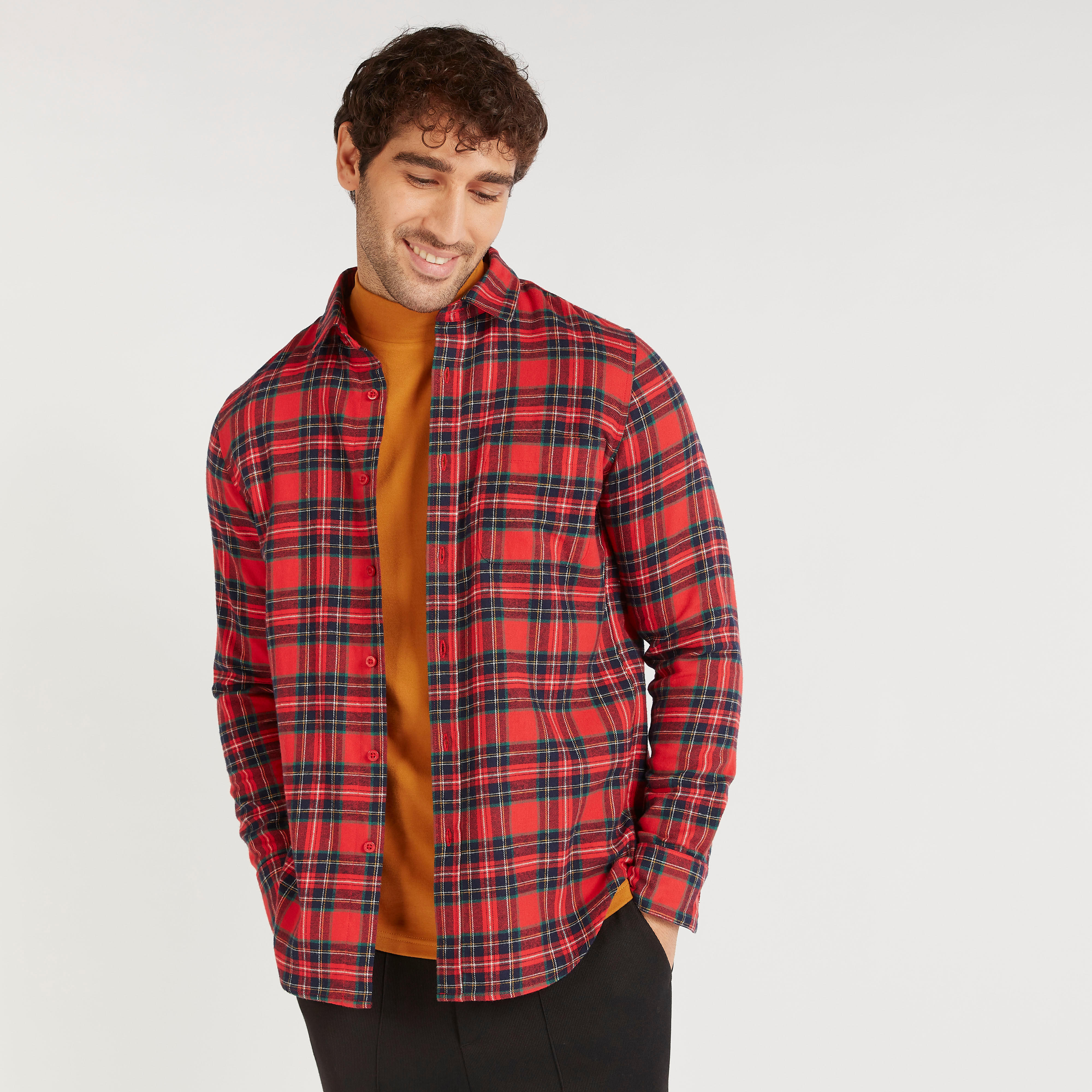 قميص كاروهات بأكمام طويلة-men-clothing-shirts-image-1