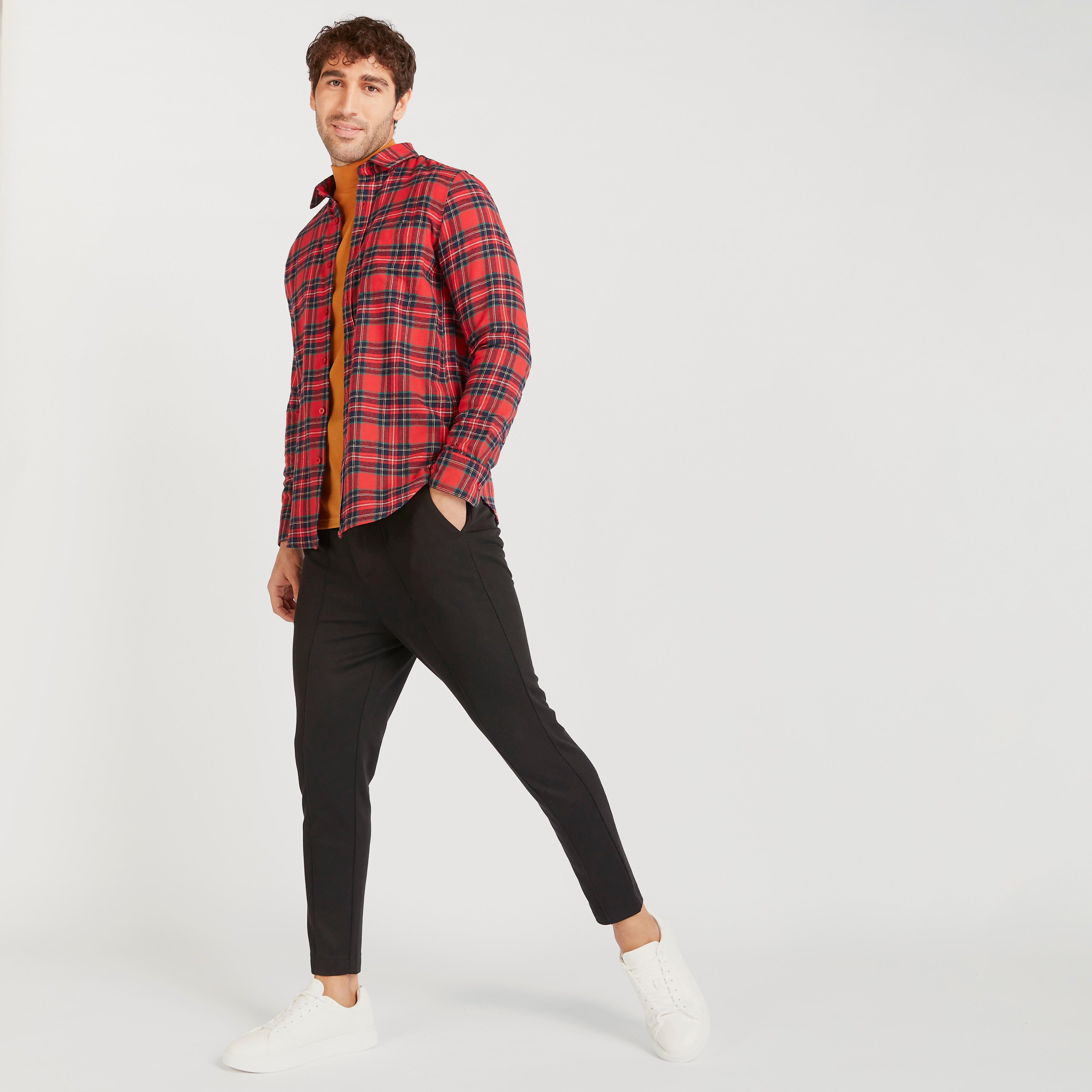 قميص كاروهات بأكمام طويلة-men-clothing-shirts-image-2
