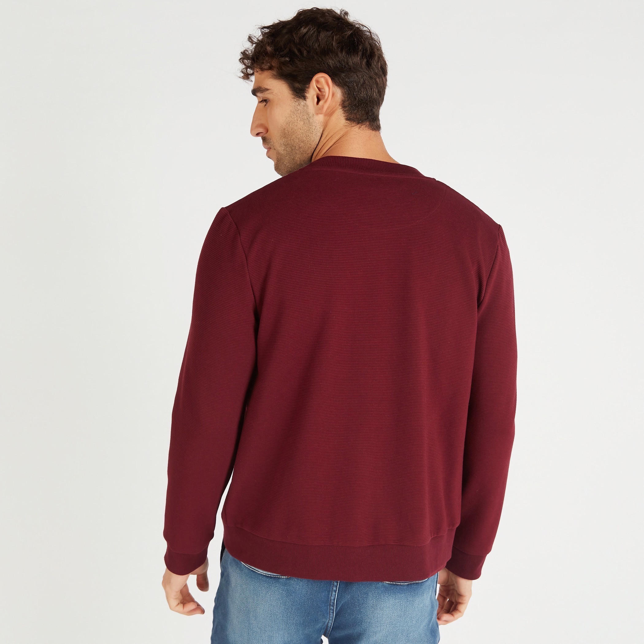 Textured Bomber Jacket with Long Sleeves and Zip Closure-men-clothing-jacketsandblazers-jackets-image-4