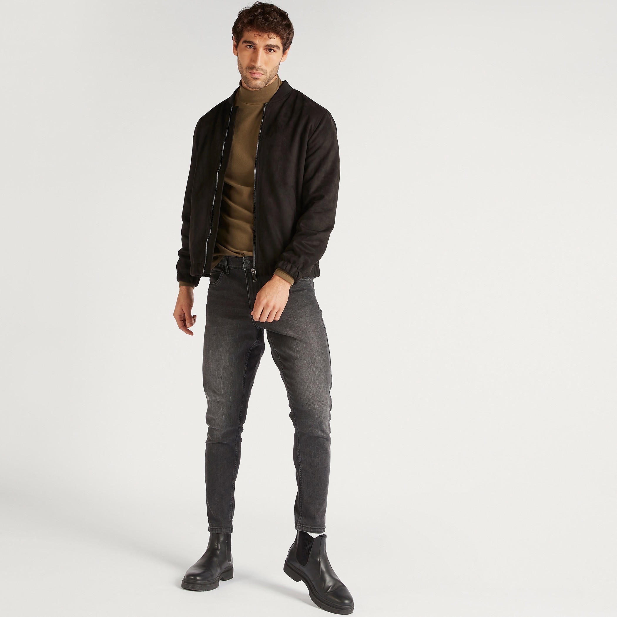 سويت شيرت سادة بياقة عالية وأكمام طويلة-men-winterwear-hoodiesandsweatshirts-image-3