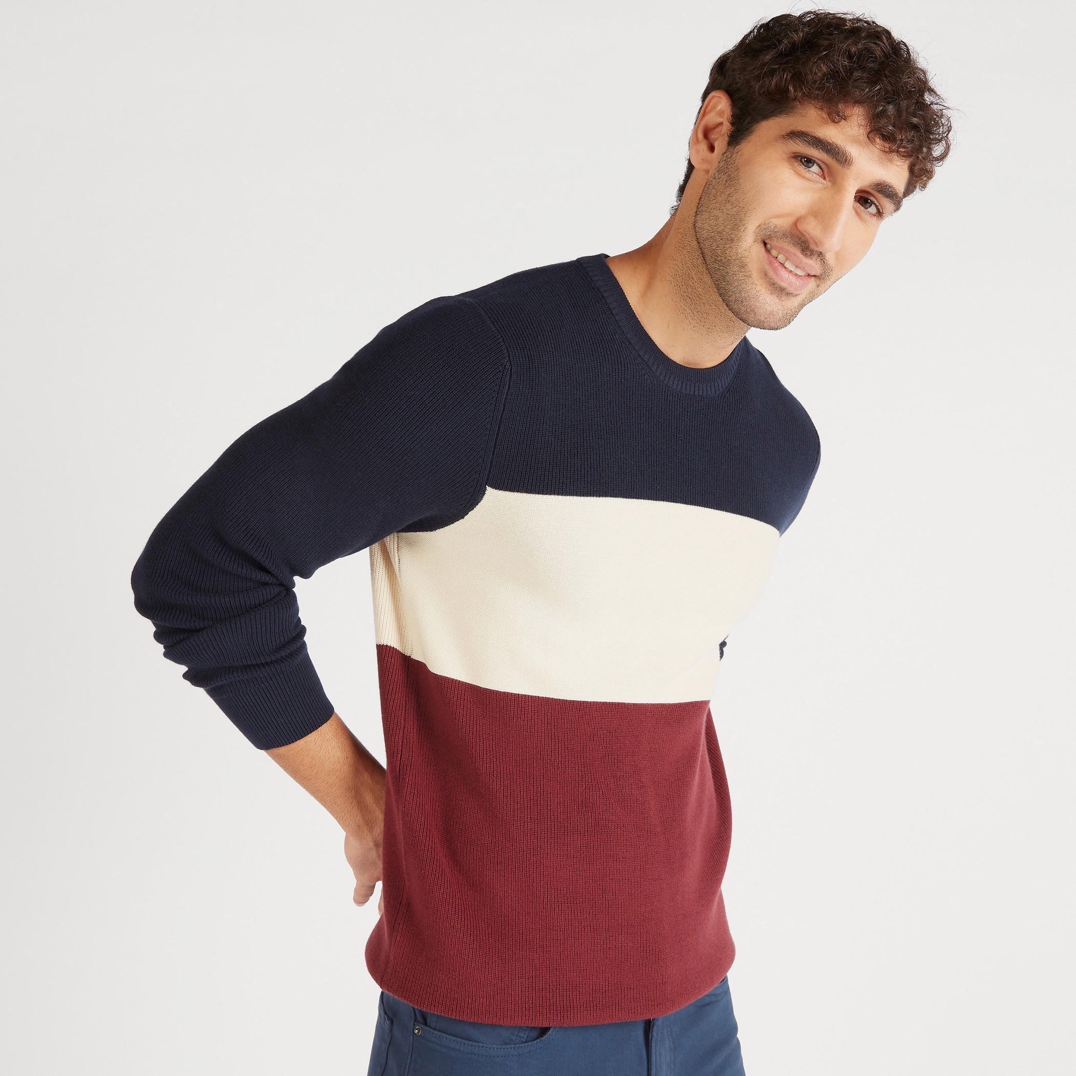 سويت شيرت قوالب ملوّنة بياقة ضيّقة وأكمام طويلة-men-clothing-sweatersandpullovers-image-6