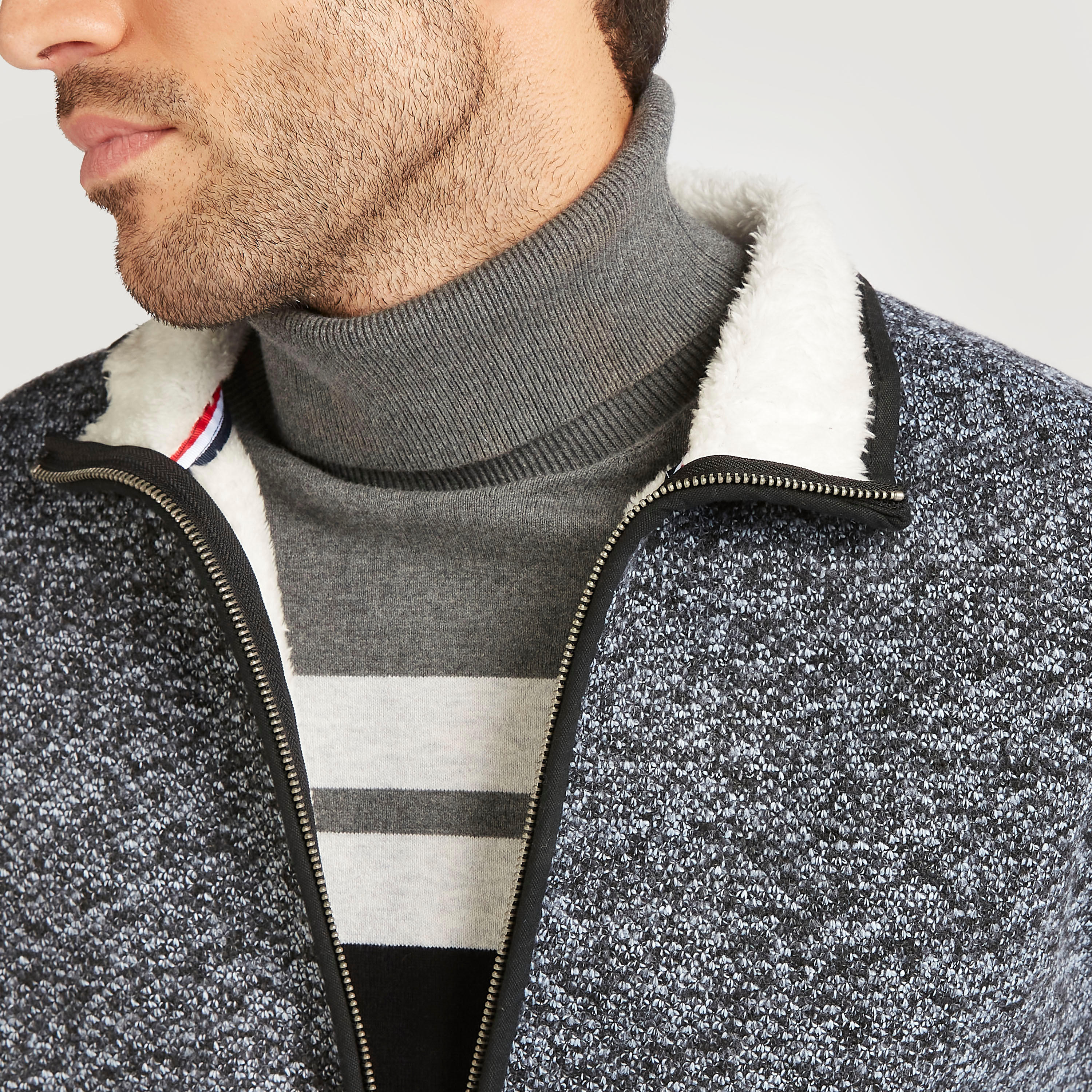 جاكيت مستدام خفيف بارز الملمس بسحّاب إغلاق وجيوب-men-clothing-jacketsandblazers-jackets-image-5