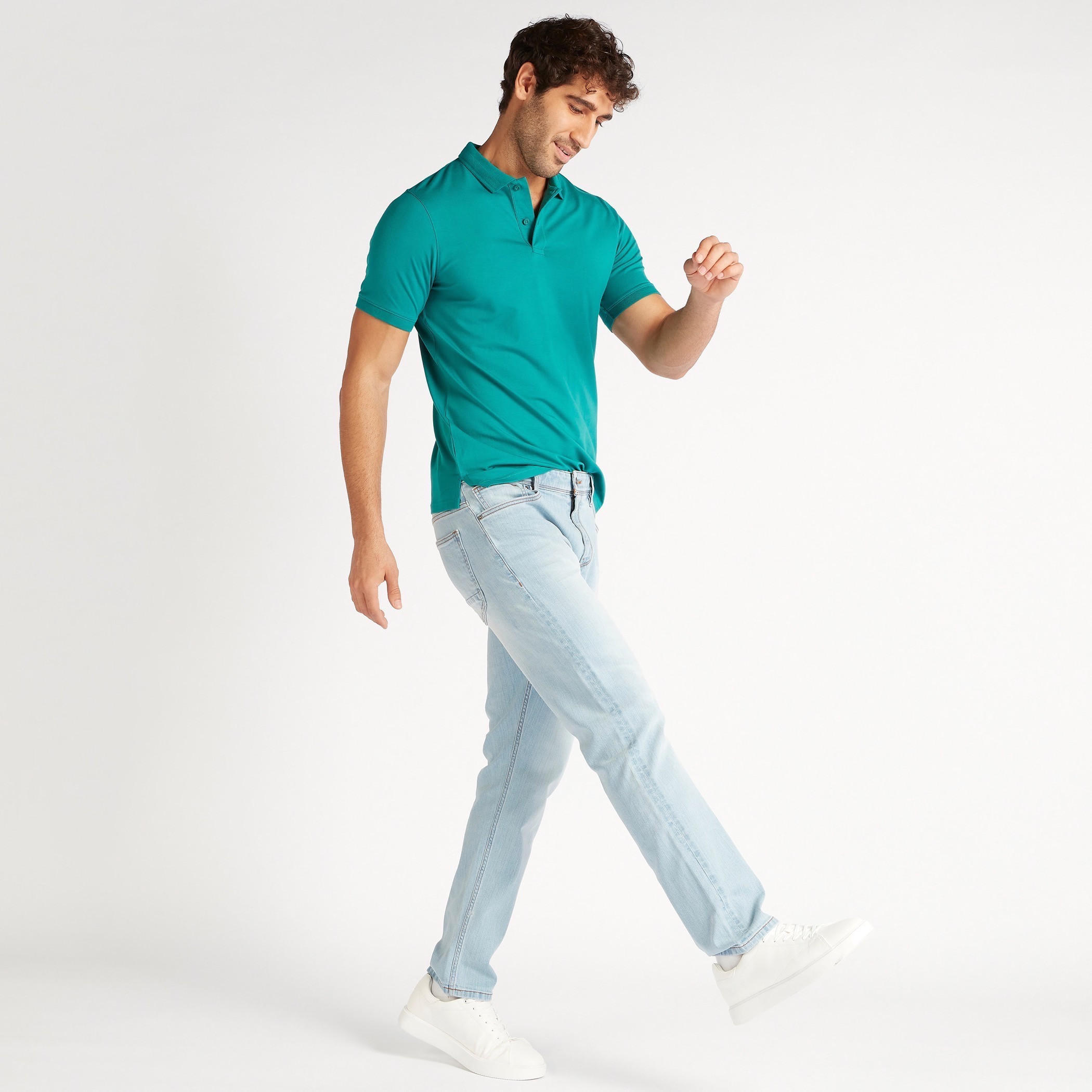 تيشيرت بولو سادة بأكمام قصيرة-men-clothing-tshirtsandpolos-polos-image-3