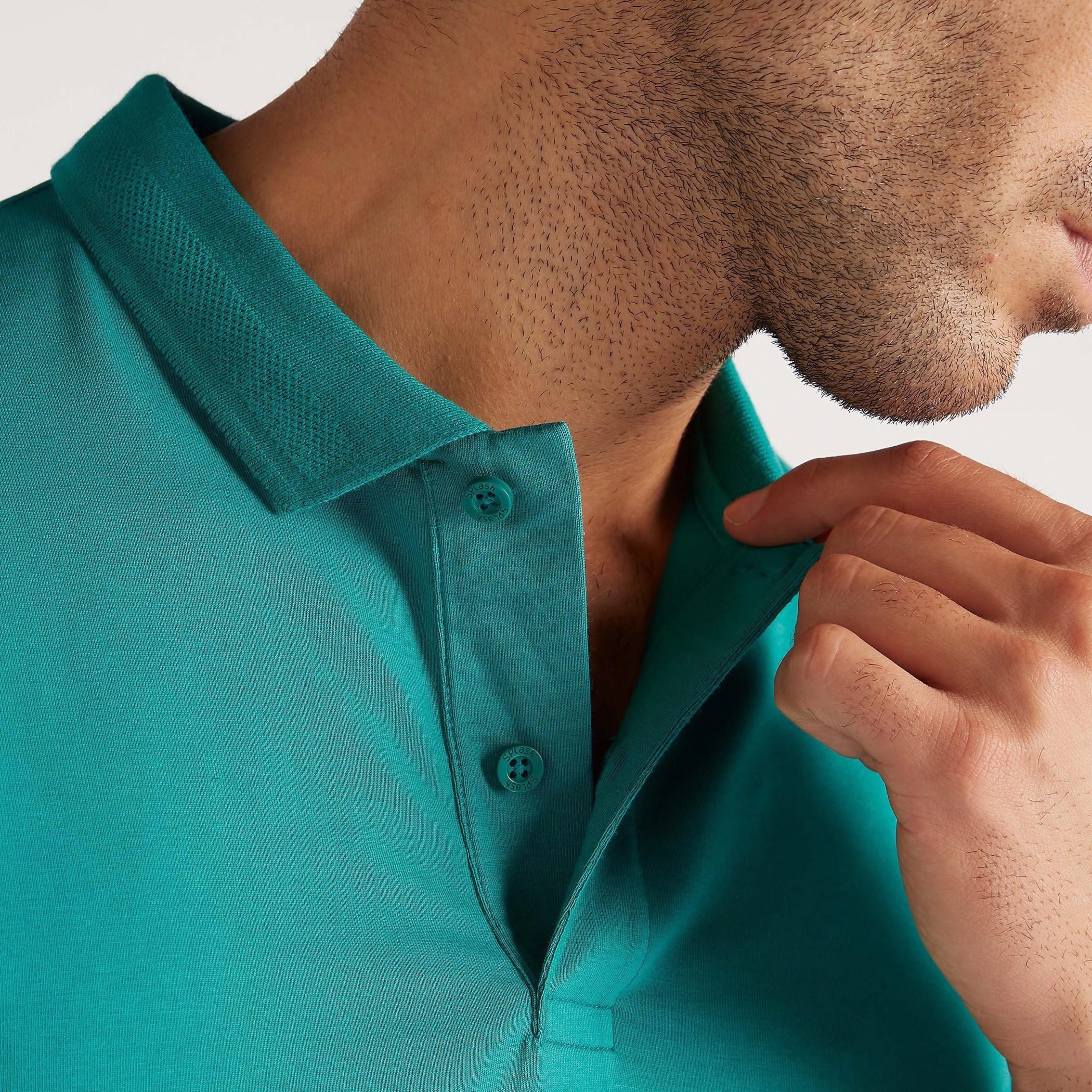 تيشيرت بولو سادة بأكمام قصيرة-men-clothing-tshirtsandpolos-polos-image-4