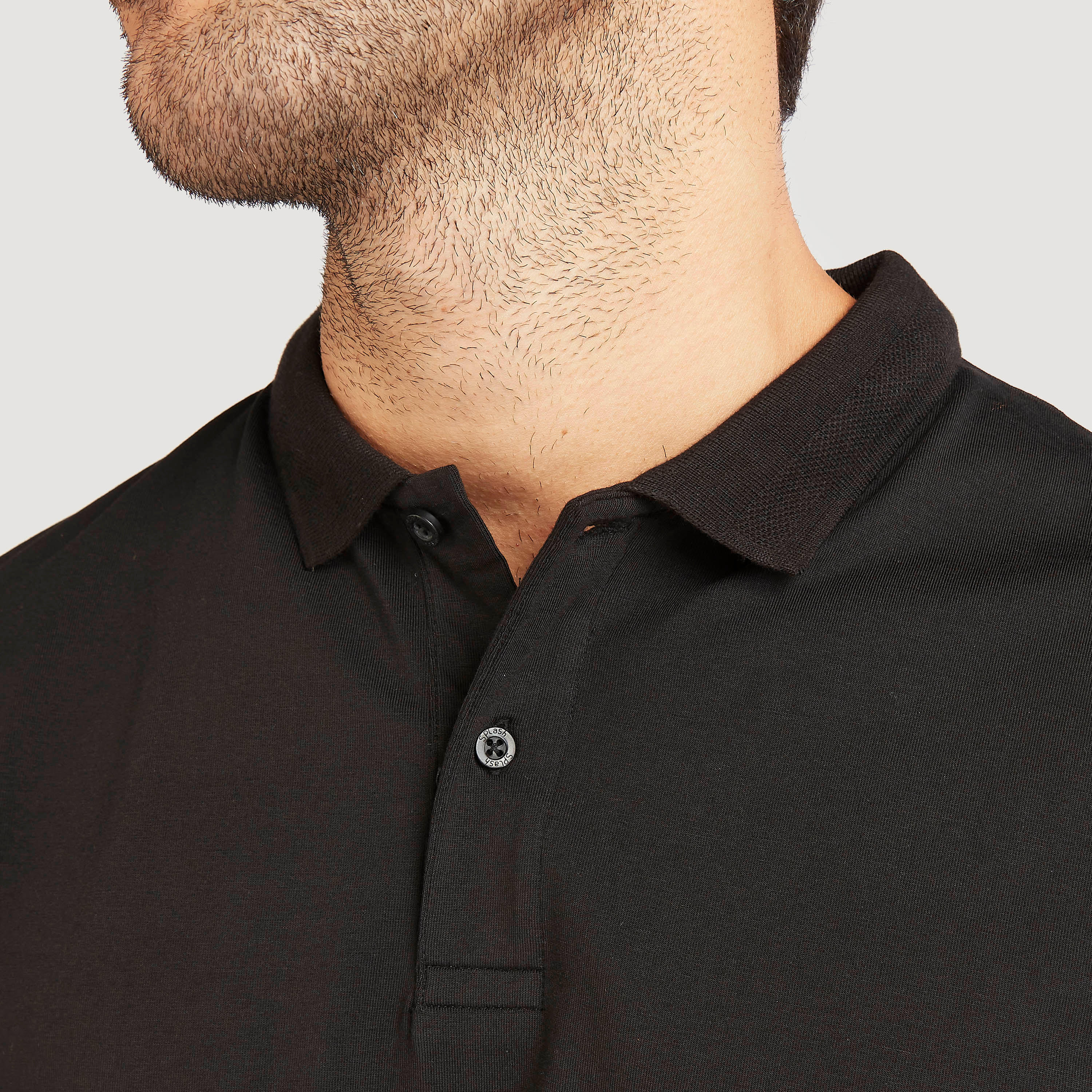 تيشيرت بولو سادة بأكمام قصيرة-men-clothing-tshirtsandpolos-polos-image-2