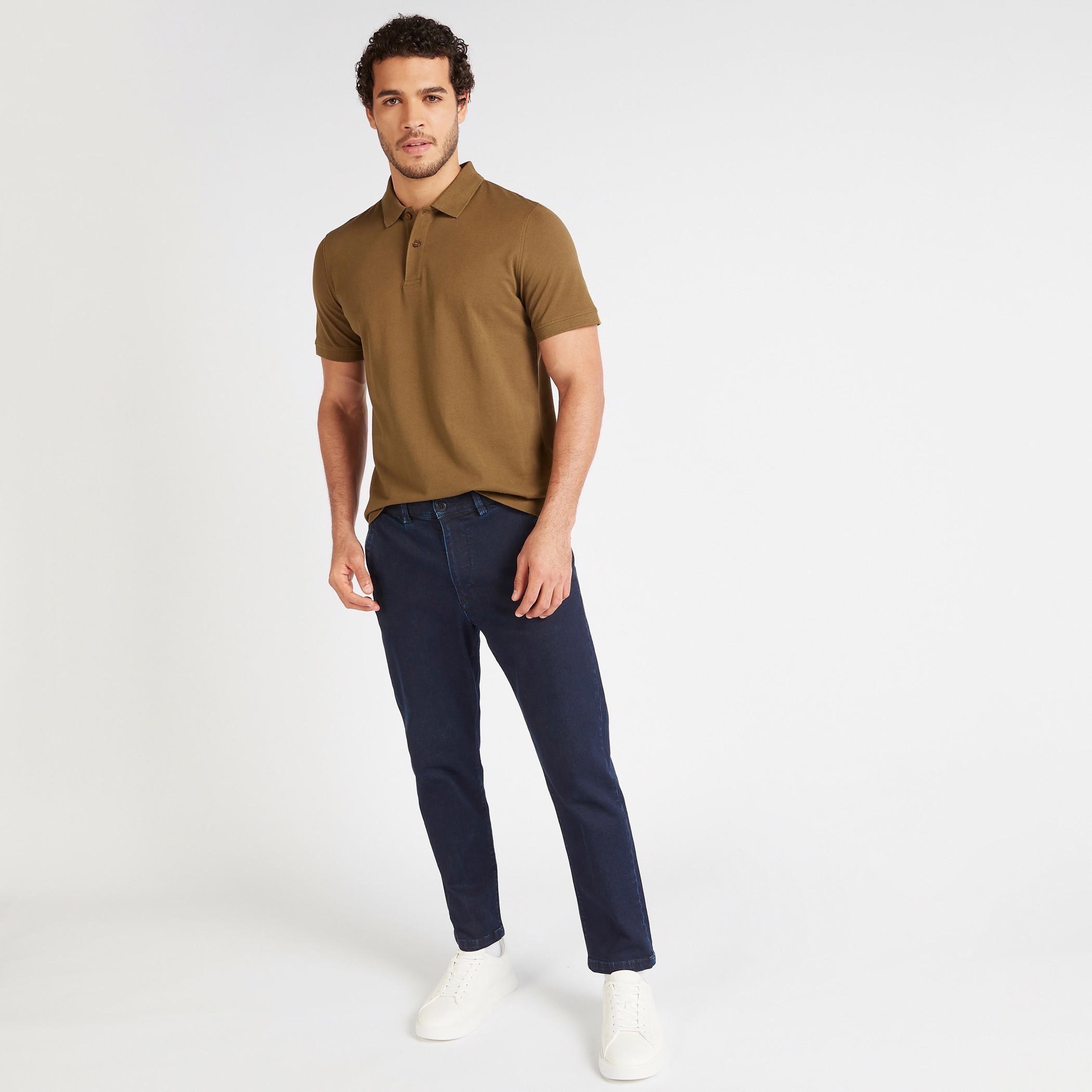 تيشيرت بولو سادة بأكمام قصيرة-men-clothing-tshirtsandpolos-polos-image-2