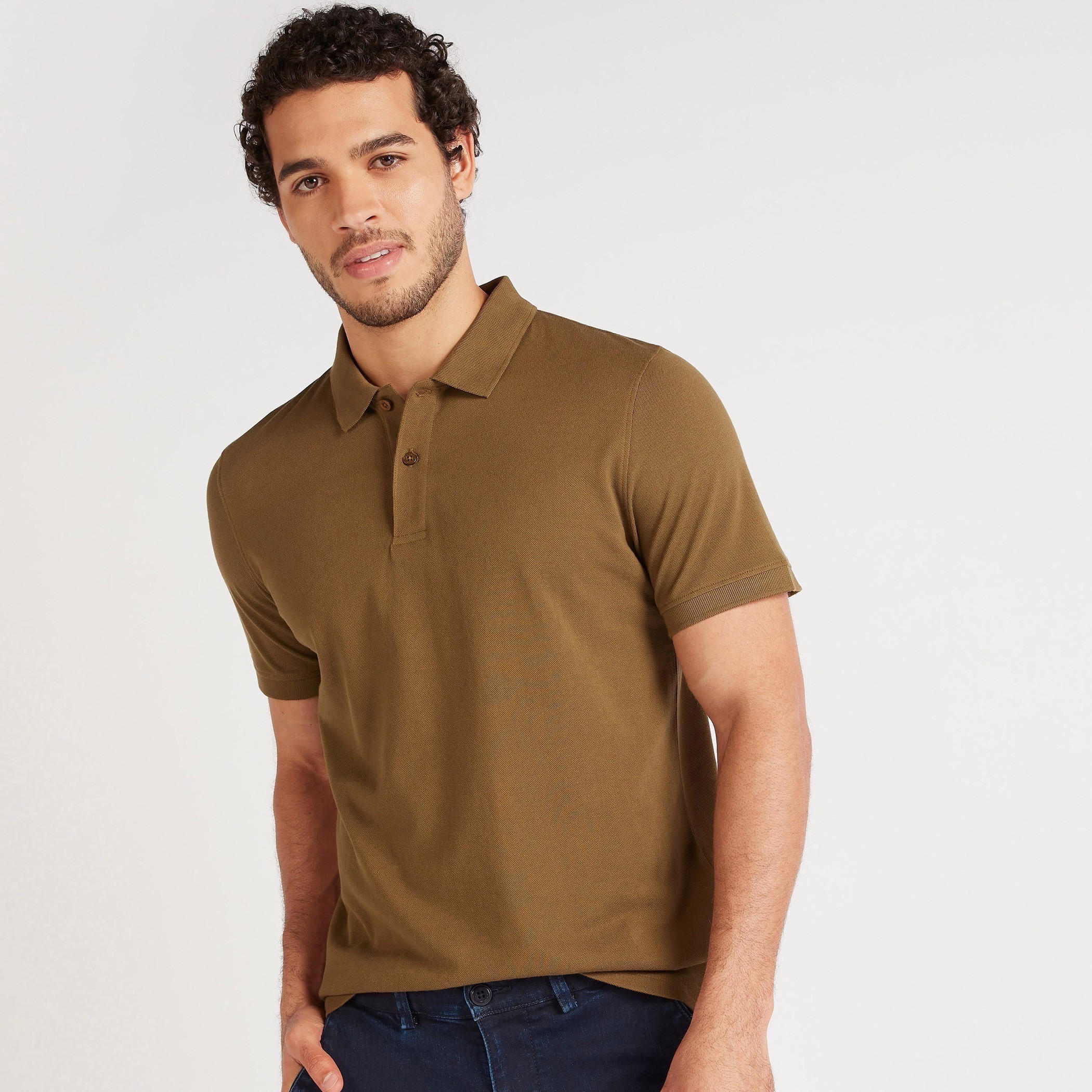 تيشيرت بولو سادة بأكمام قصيرة-men-clothing-tshirtsandpolos-polos-image-5