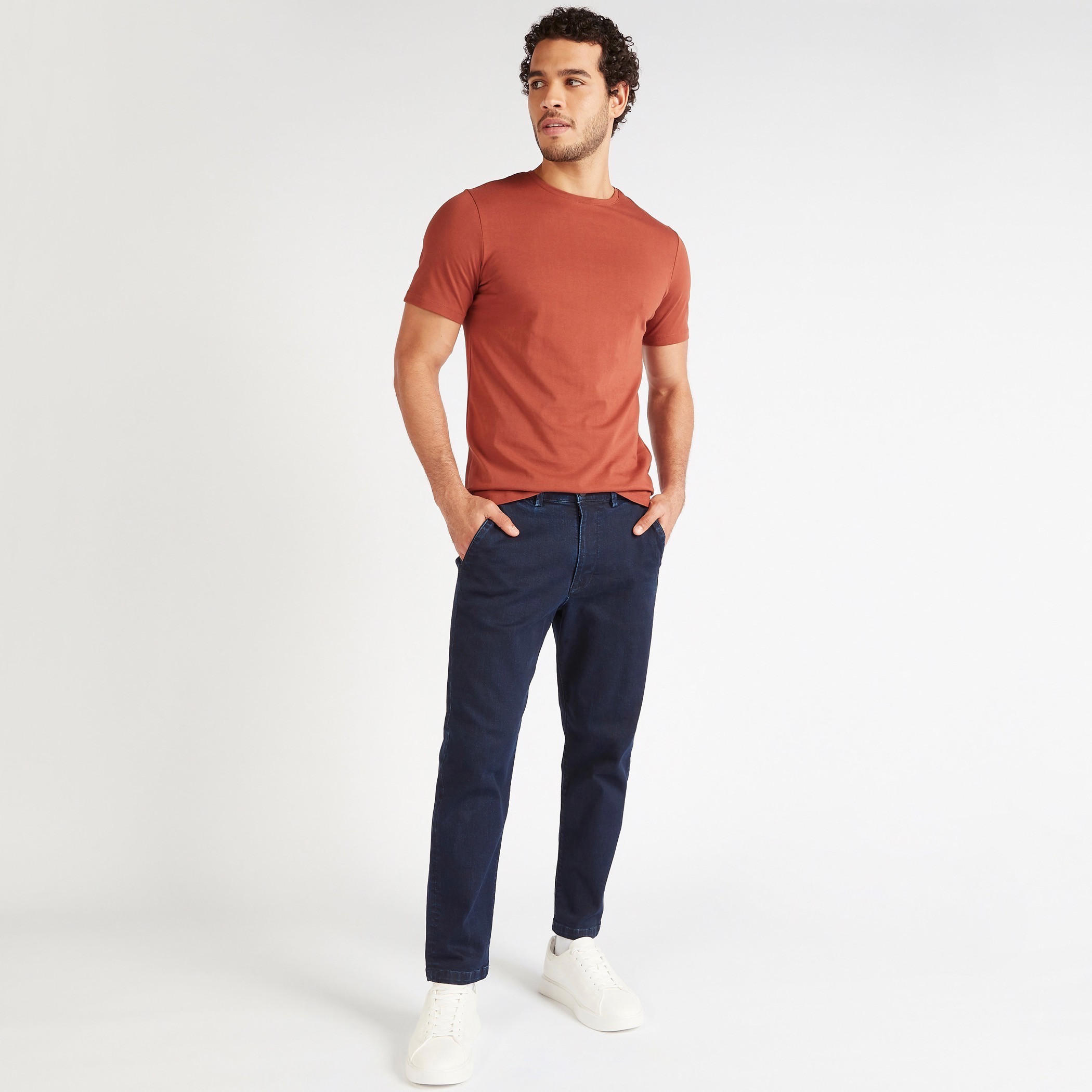 Solid T-shirt with Short Sleeves and Crew Neck-men-clothing-tshirtsandpolos-tshirts-image-2