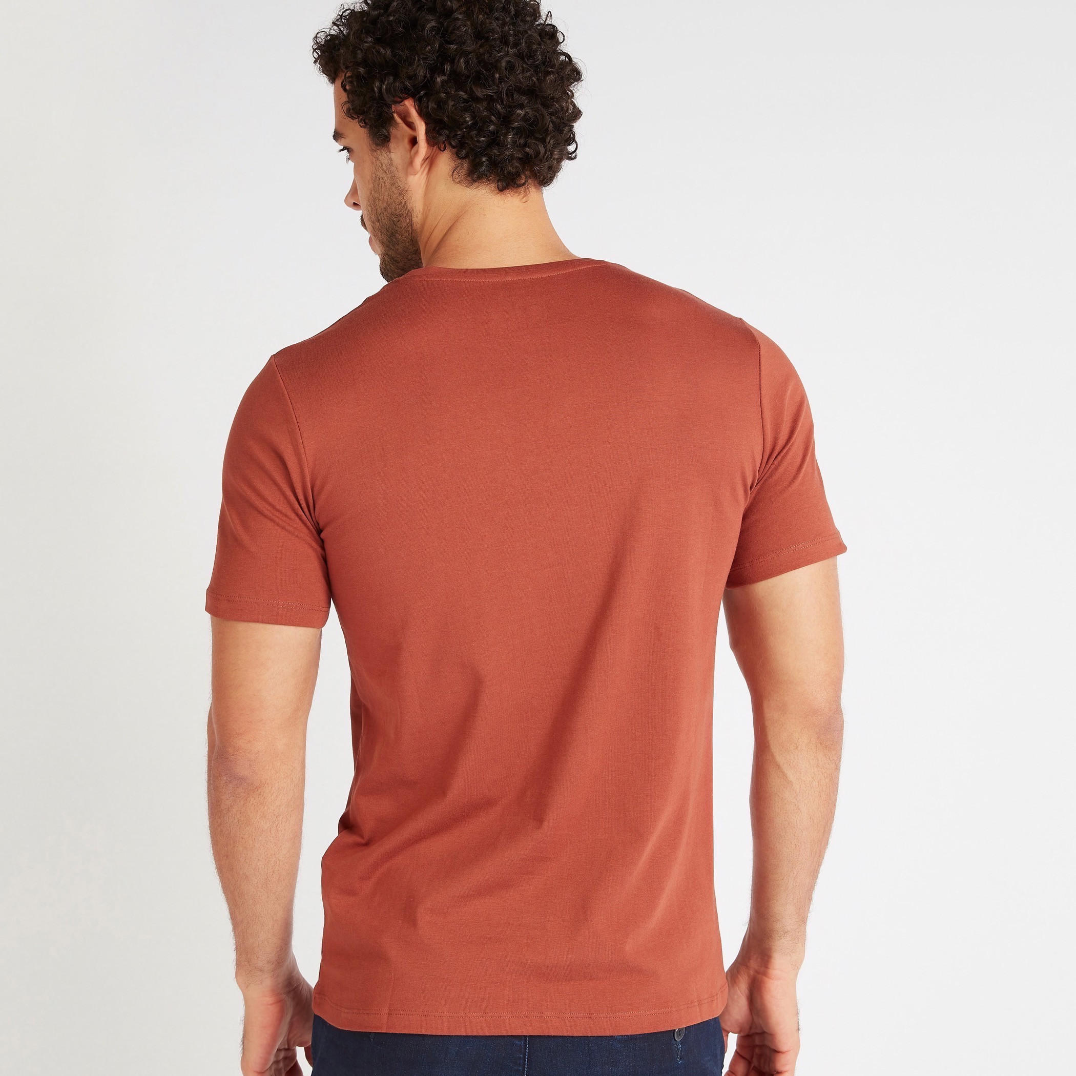 Solid T-shirt with Short Sleeves and Crew Neck-men-clothing-tshirtsandpolos-tshirts-image-4