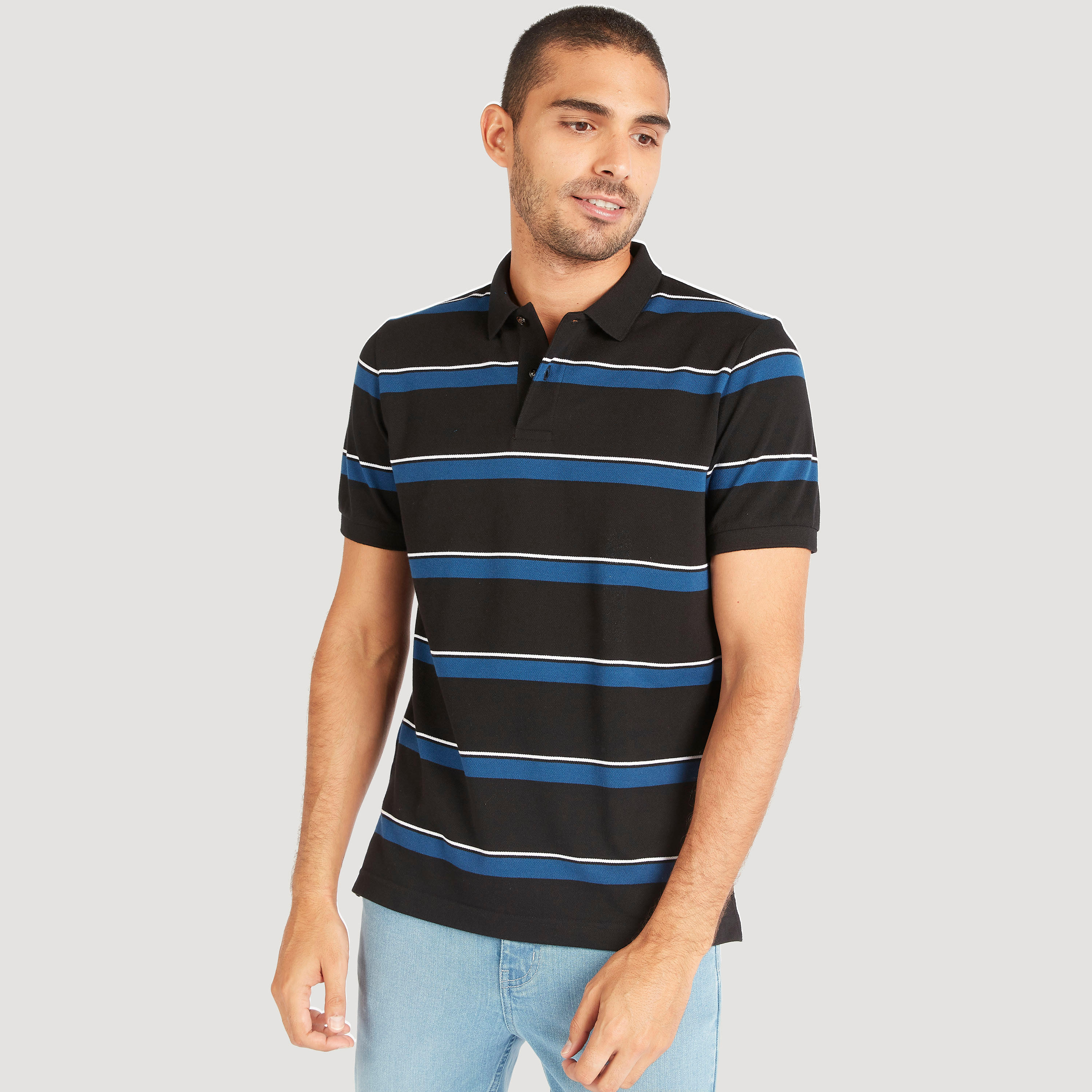 تيشيرت بولو مخطّط بأكمام قصيرة-men-clothing-tshirtsandpolos-polos-image-3