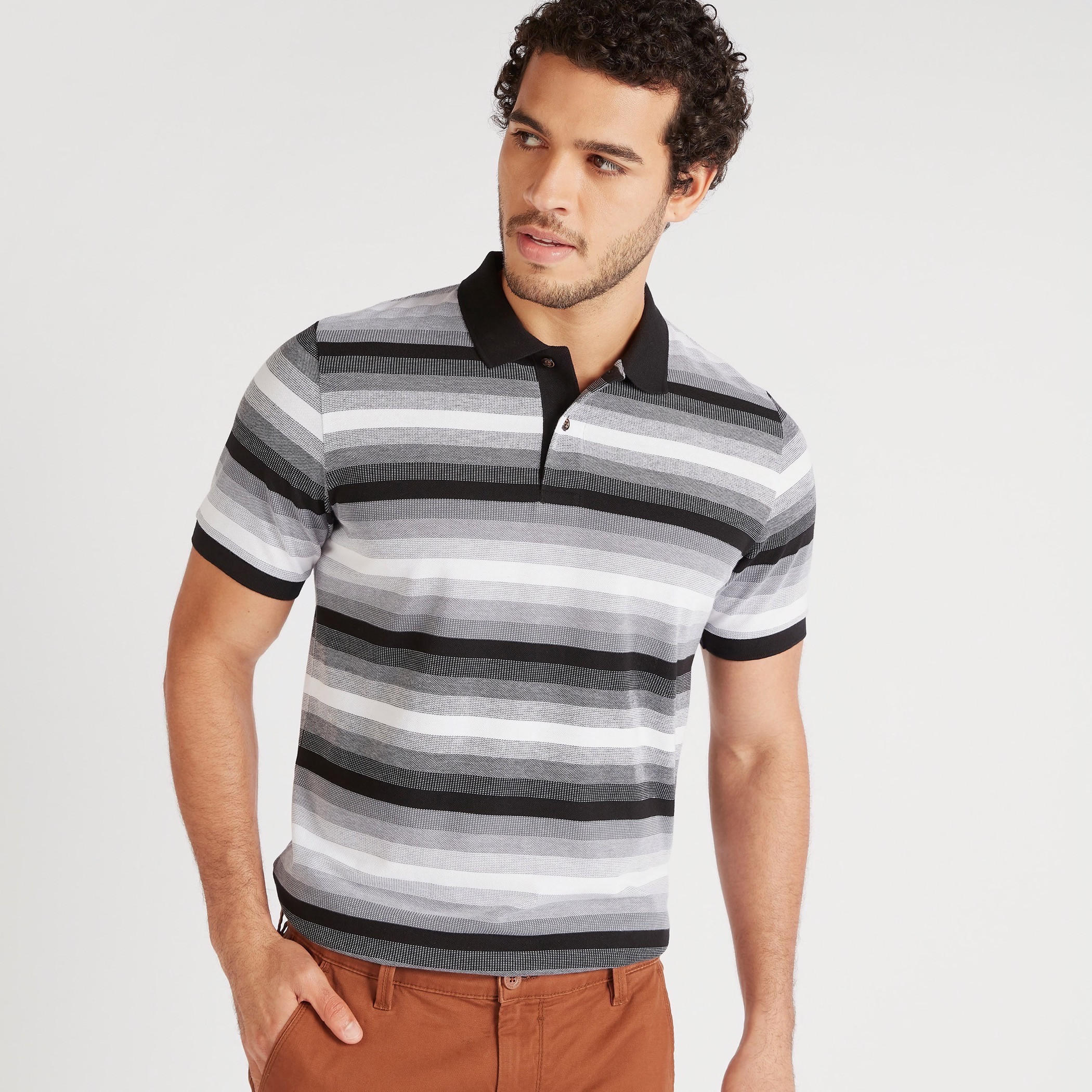 تيشيرت بولو مخطّط بأكمام قصيرة-men-clothing-tshirtsandpolos-polos-image-1