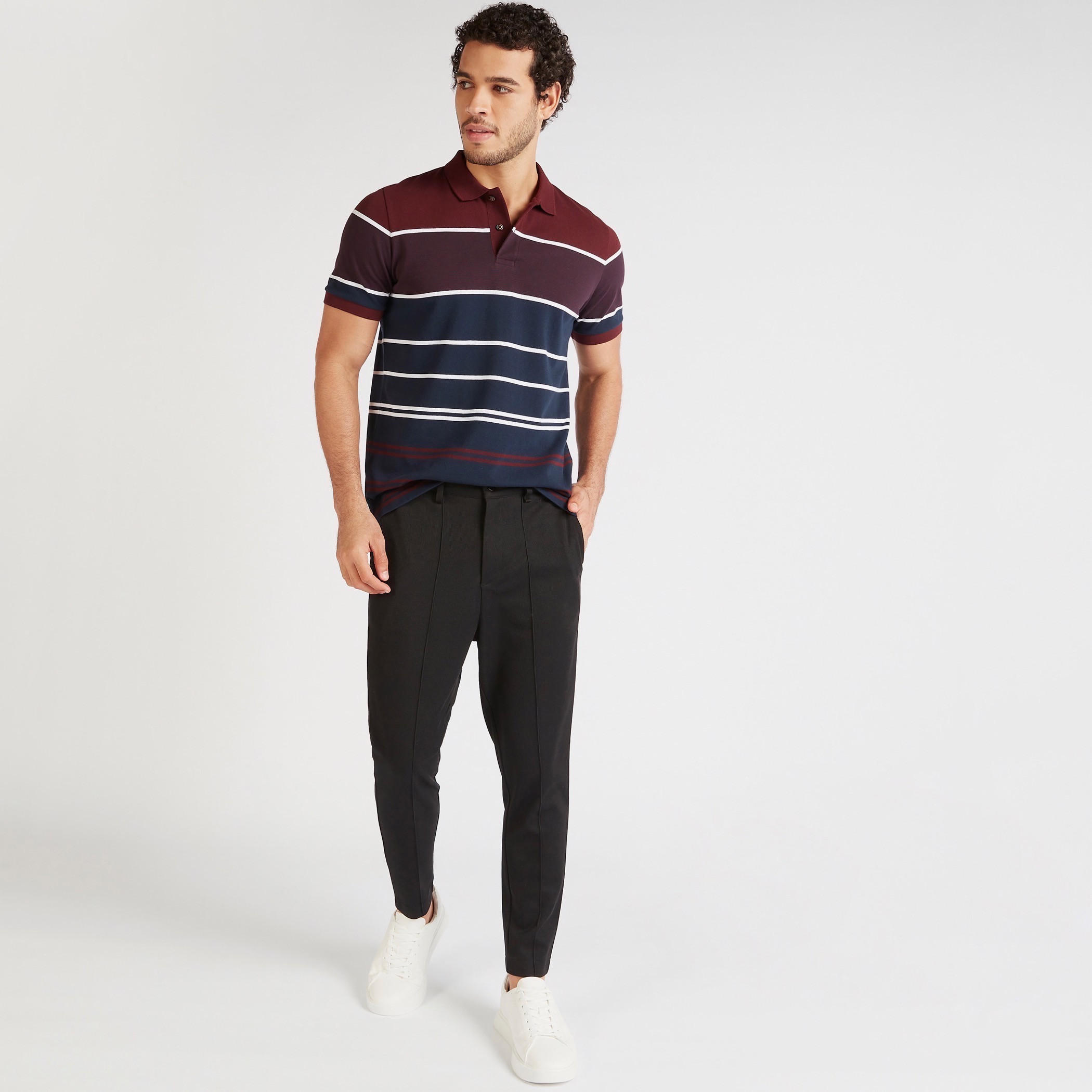 تيشيرت بولو مخطّط بأكمام قصيرة-men-clothing-tshirtsandpolos-polos-image-5