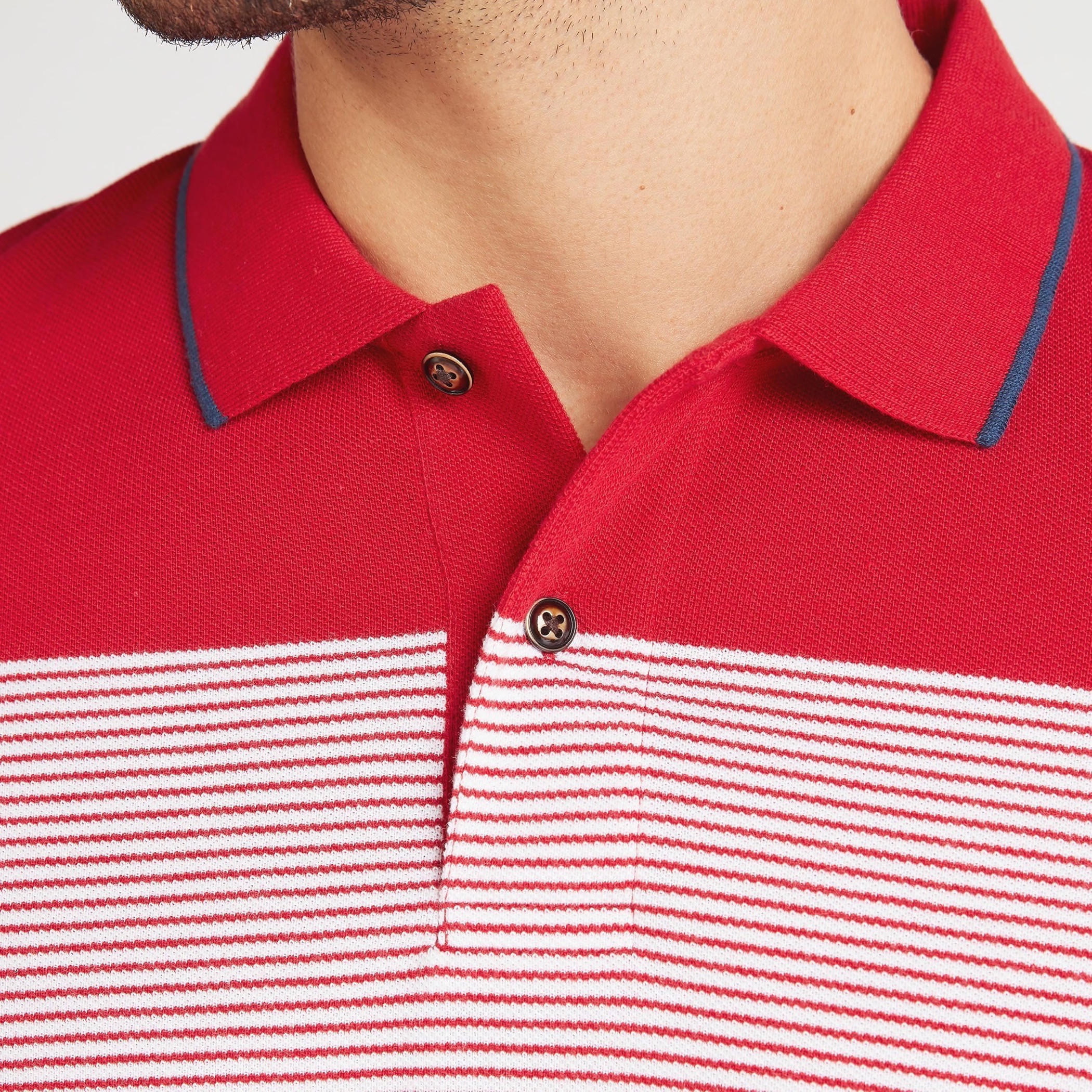 Striped Polo T-shirt with Short Sleeves-men-clothing-tshirtsandpolos-polos-image-3