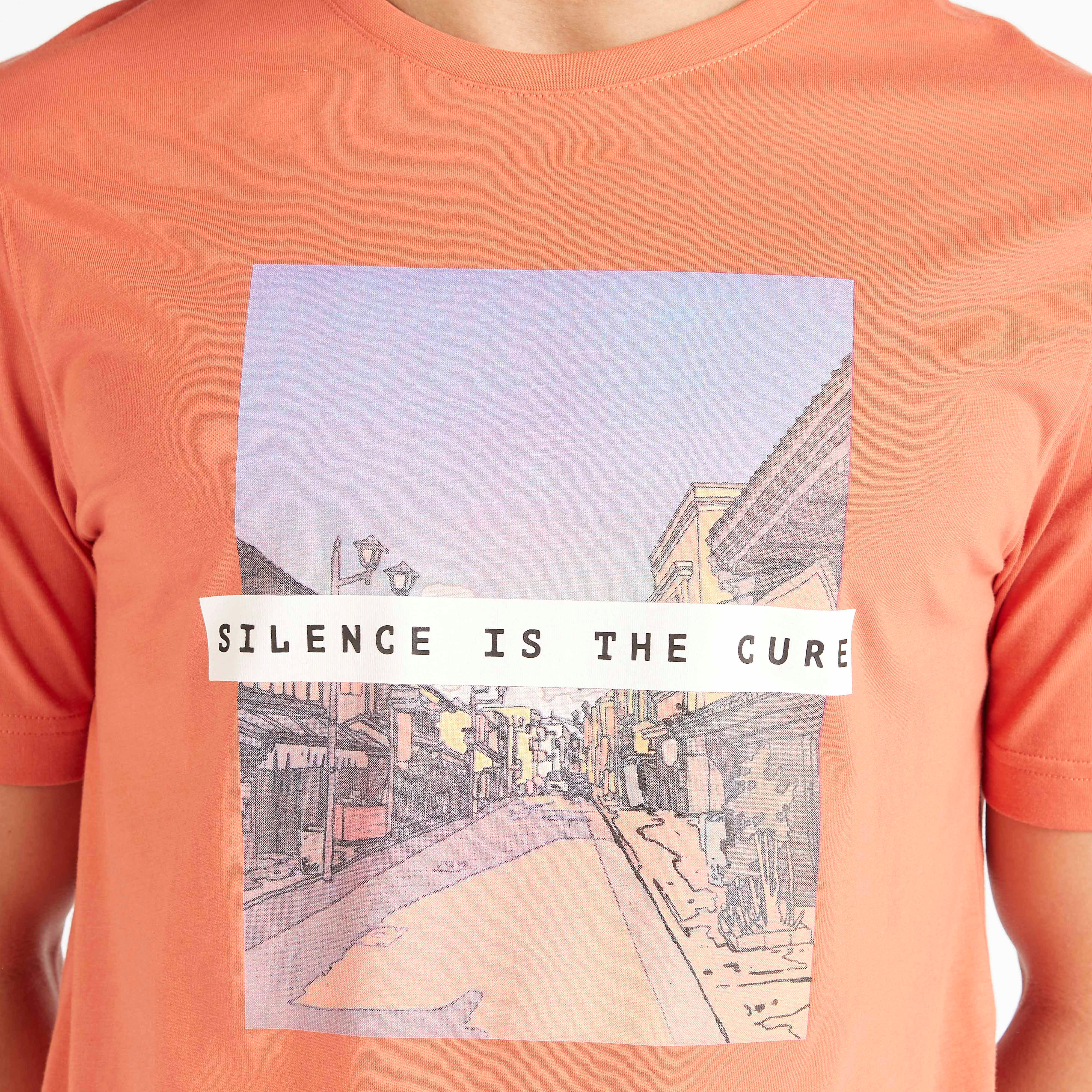 Printed Crew Neck T-shirt with Short Sleeves-men-clothing-tshirtsandpolos-tshirts-image-3