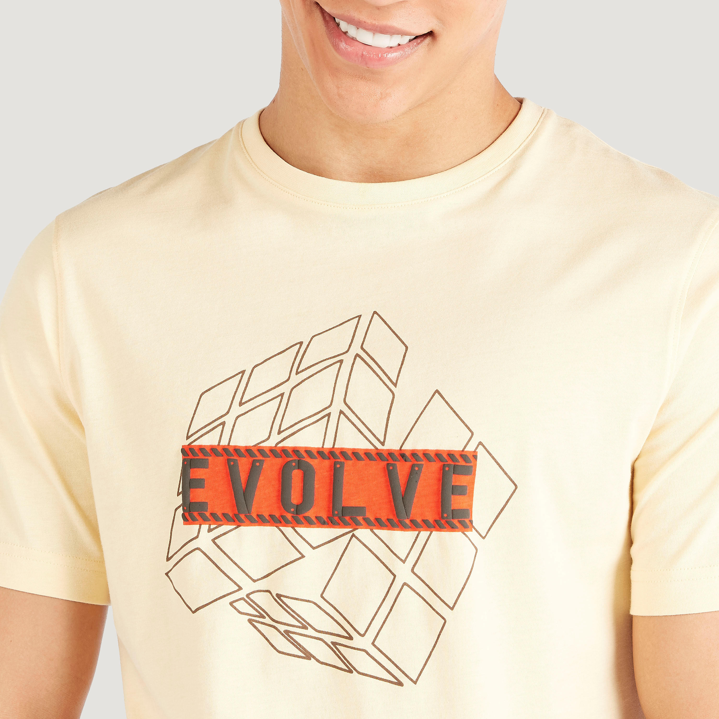 Printed Crew Neck T-shirt with Short Sleeves-men-clothing-tshirtsandpolos-tshirts-image-3