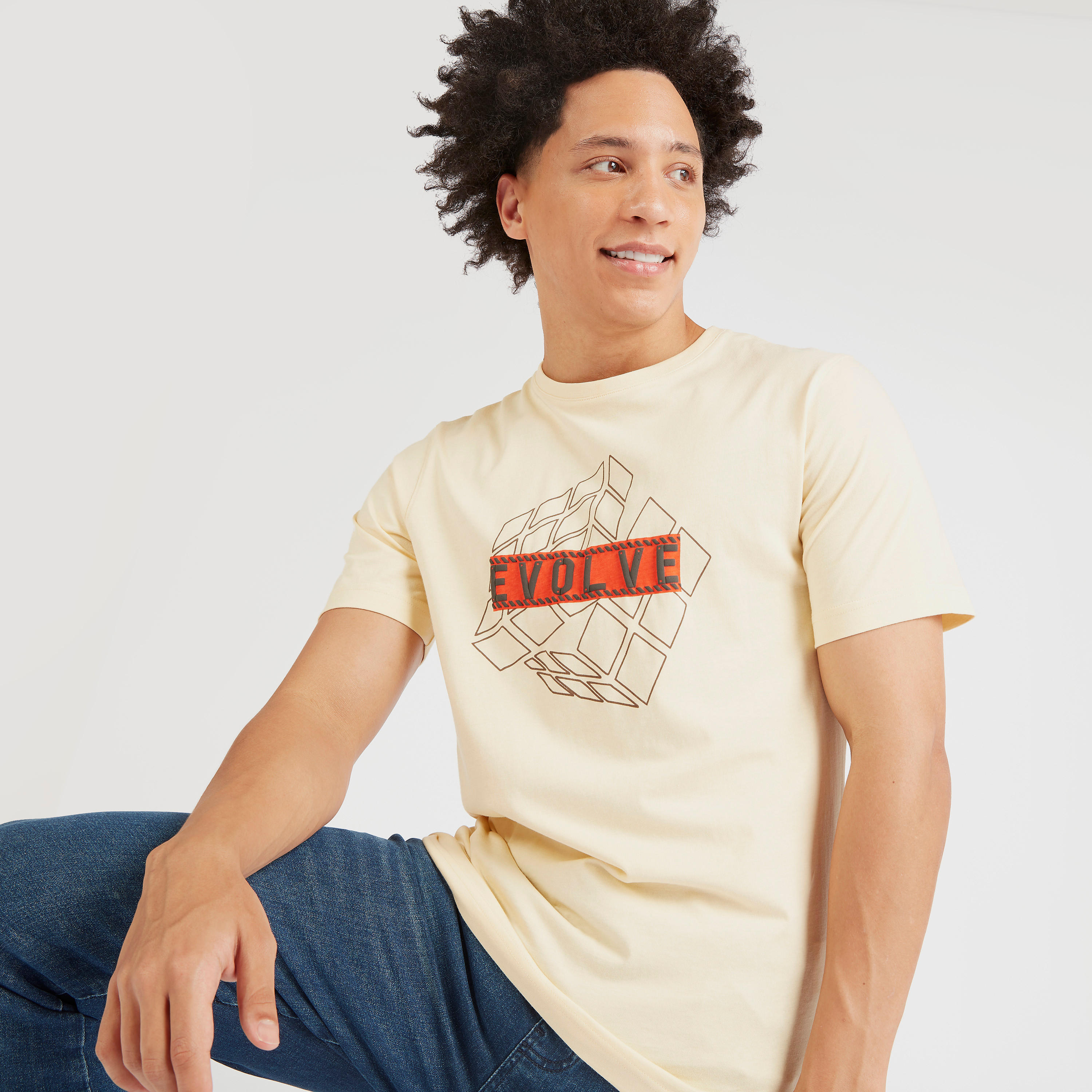 Printed Crew Neck T-shirt with Short Sleeves-men-clothing-tshirtsandpolos-tshirts-image-5