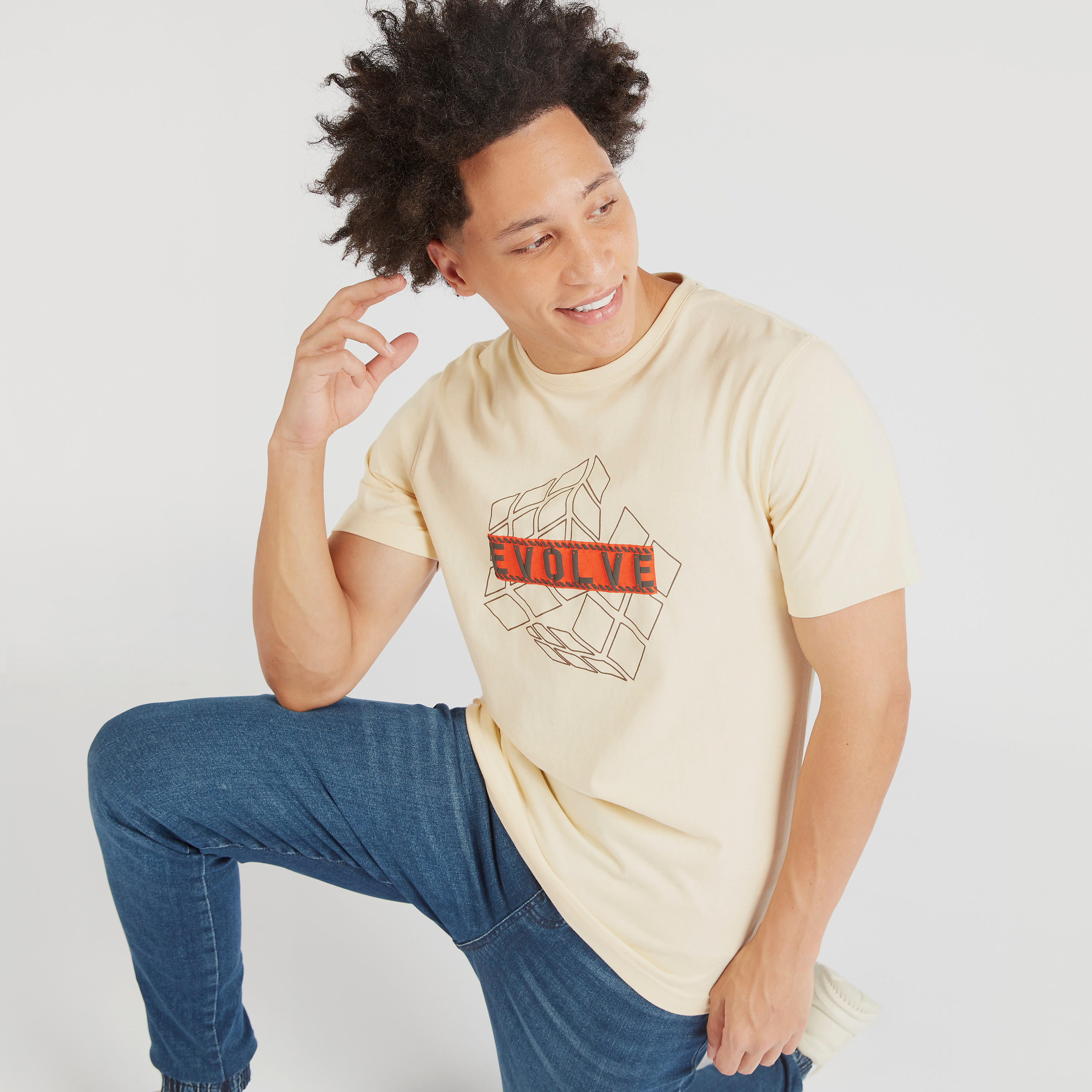 Printed Crew Neck T-shirt with Short Sleeves-men-clothing-tshirtsandpolos-tshirts-image-6