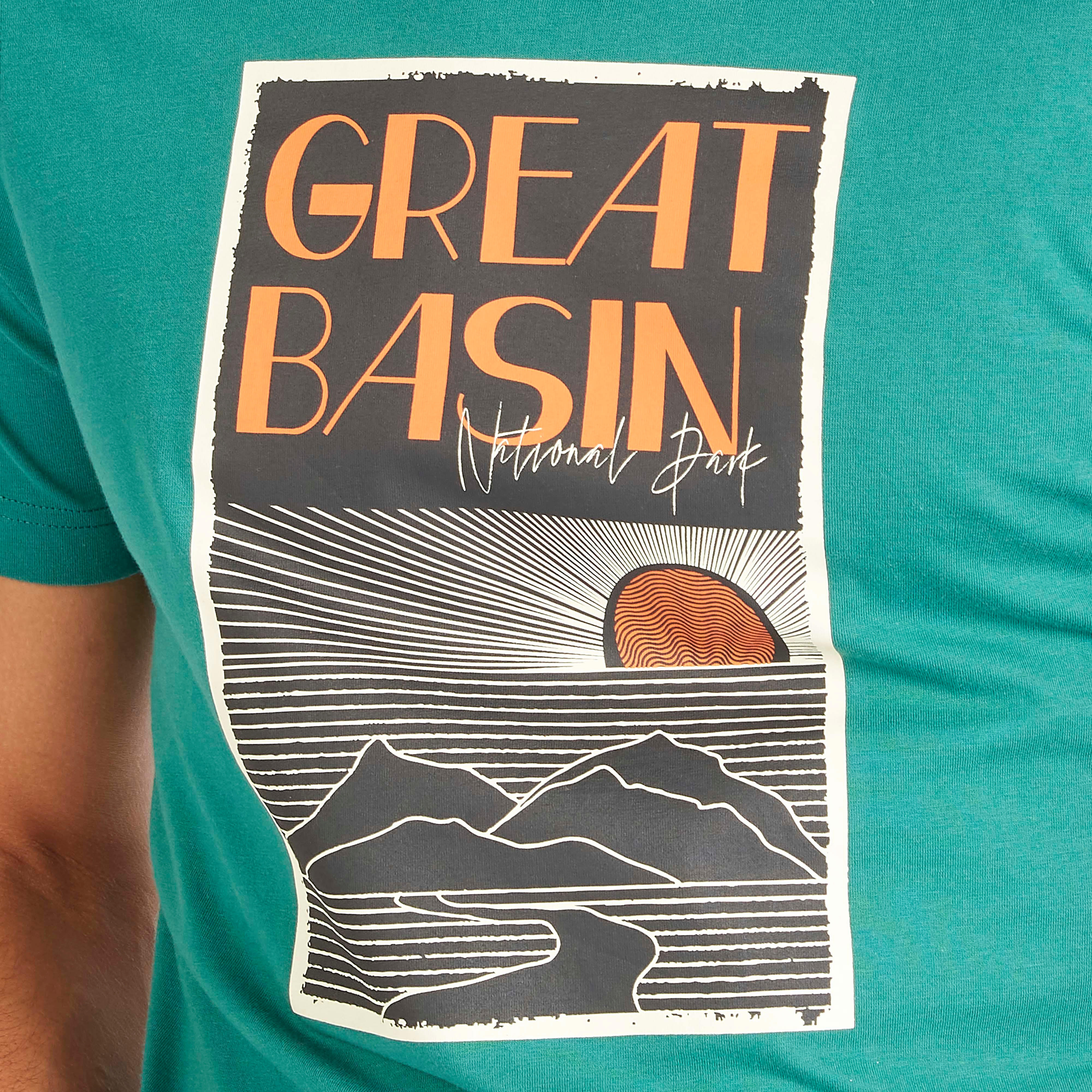 Graphic Print Crew Neck T-shirt with Short Sleeves-men-clothing-tshirtsandpolos-tshirts-image-5