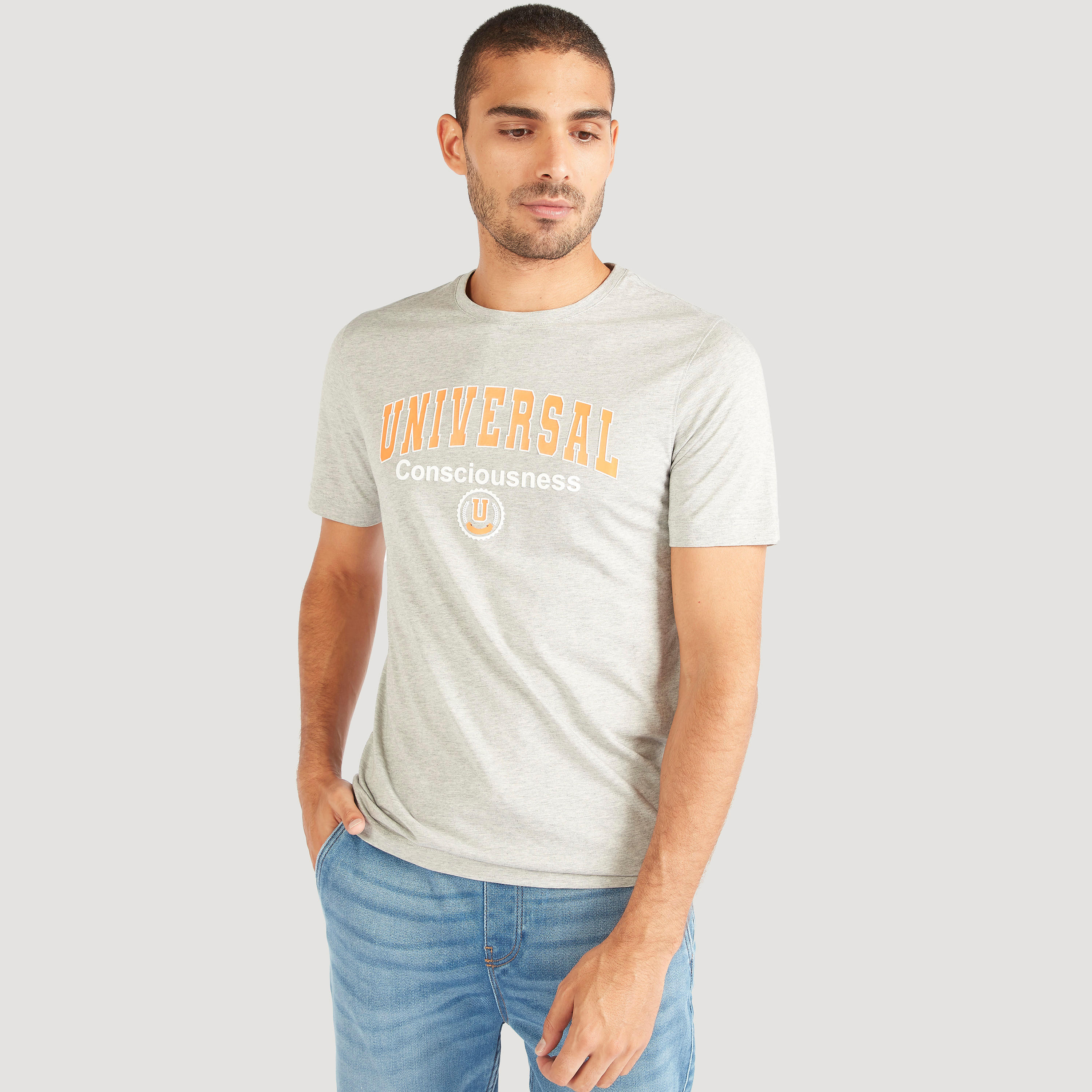 Printed Crew Neck T-shirt with Short Sleeves-men-clothing-tshirtsandpolos-tshirts-image-5