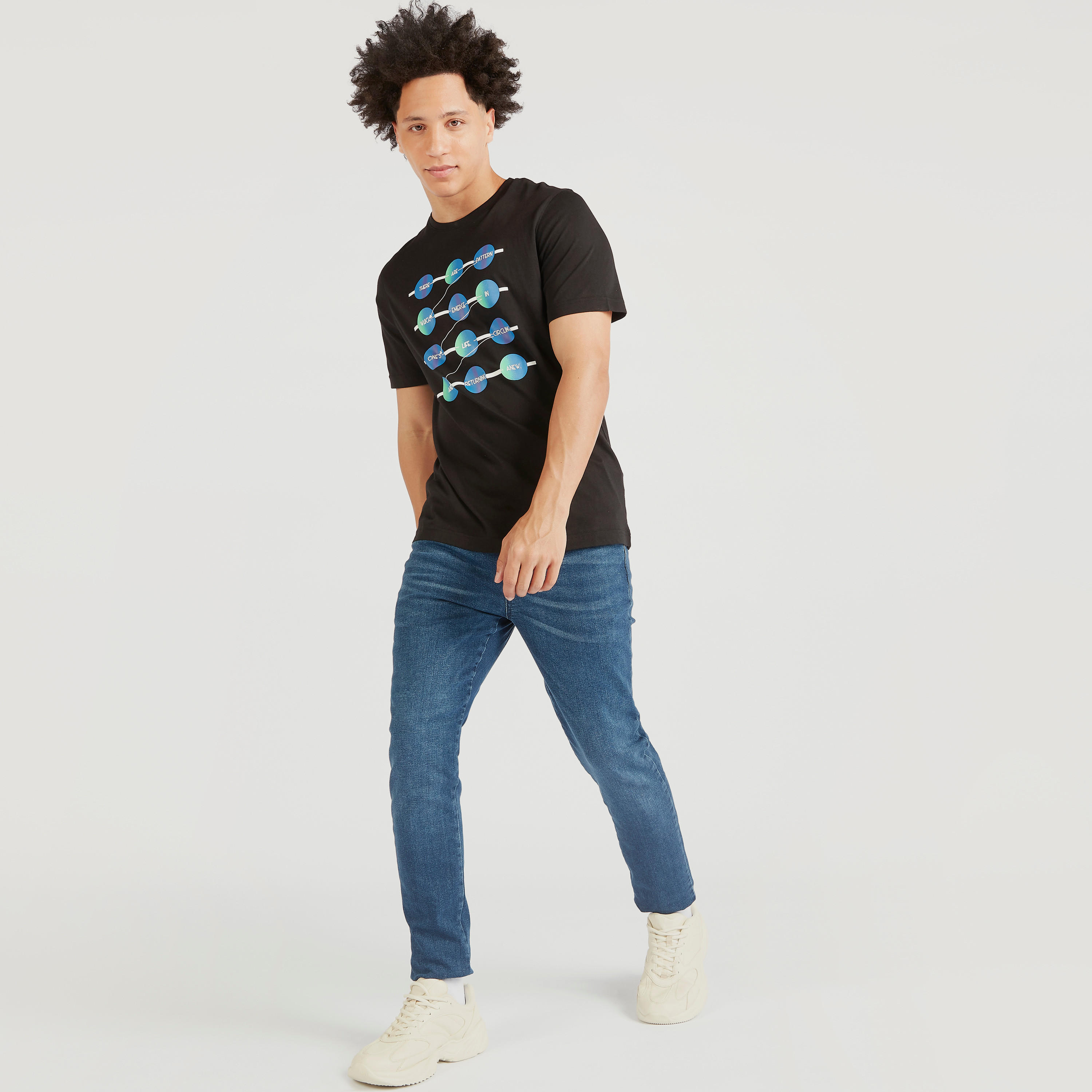 Printed Crew Neck T-shirt with Short Sleeves-men-clothing-tshirtsandpolos-tshirts-image-2