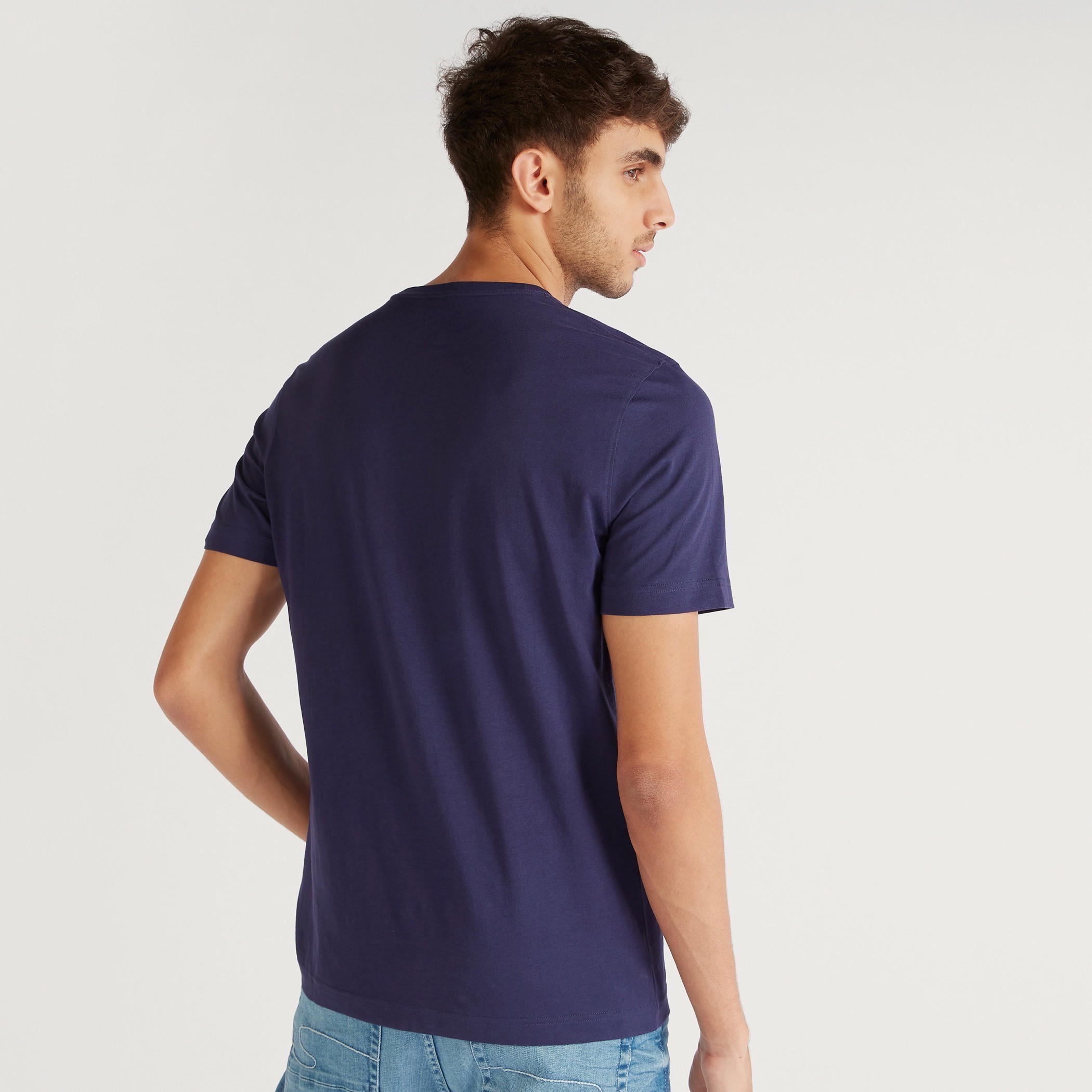 Printed Slim Fit Crew Neck T-shirt with Short Sleeves-men-clothing-tshirtsandpolos-tshirts-image-4