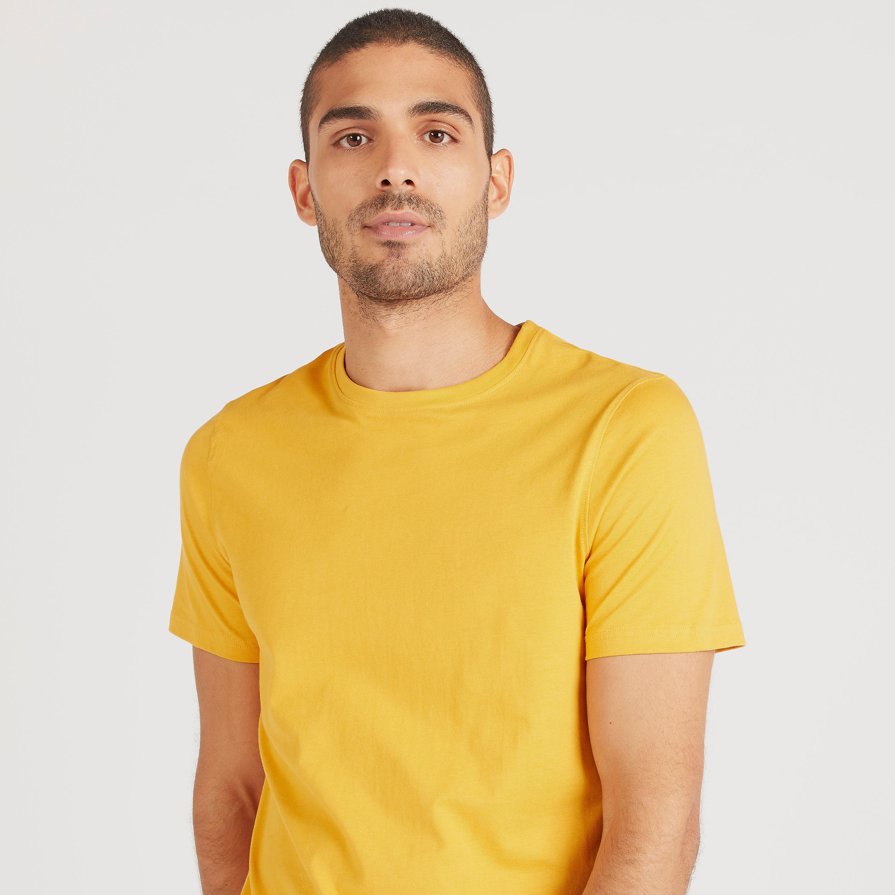 Solid Crew Neck T-shirt with Short Sleeves-men-clothing-tshirtsandpolos-tshirts-image-3