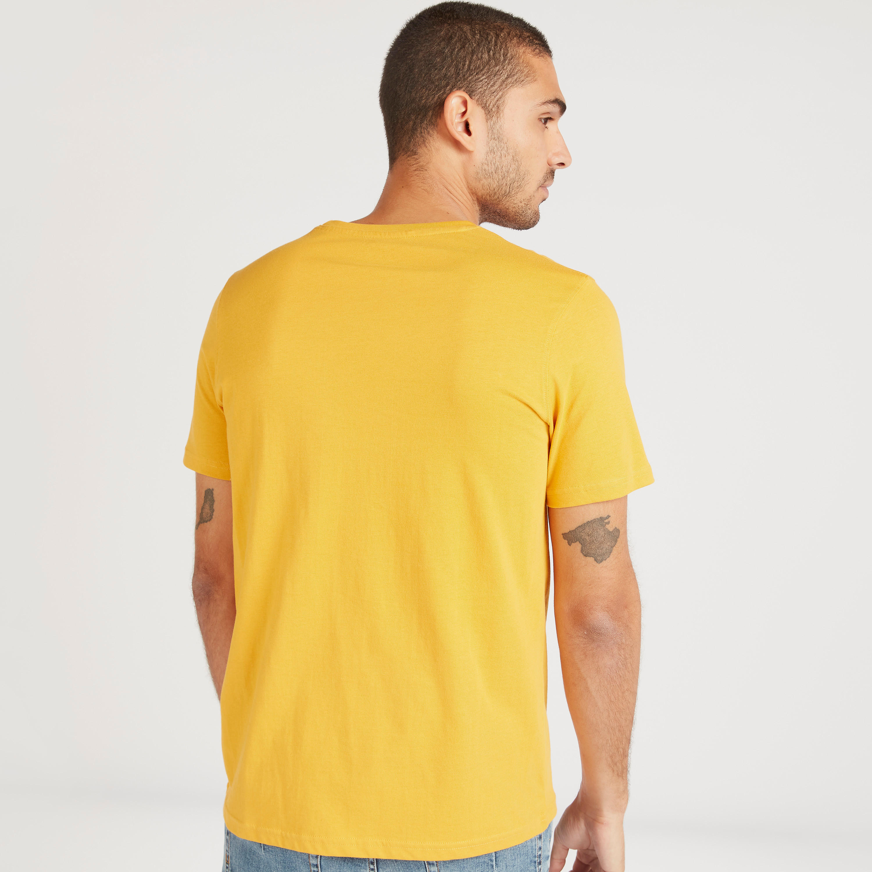 Solid Crew Neck T-shirt with Short Sleeves-men-clothing-tshirtsandpolos-tshirts-image-4