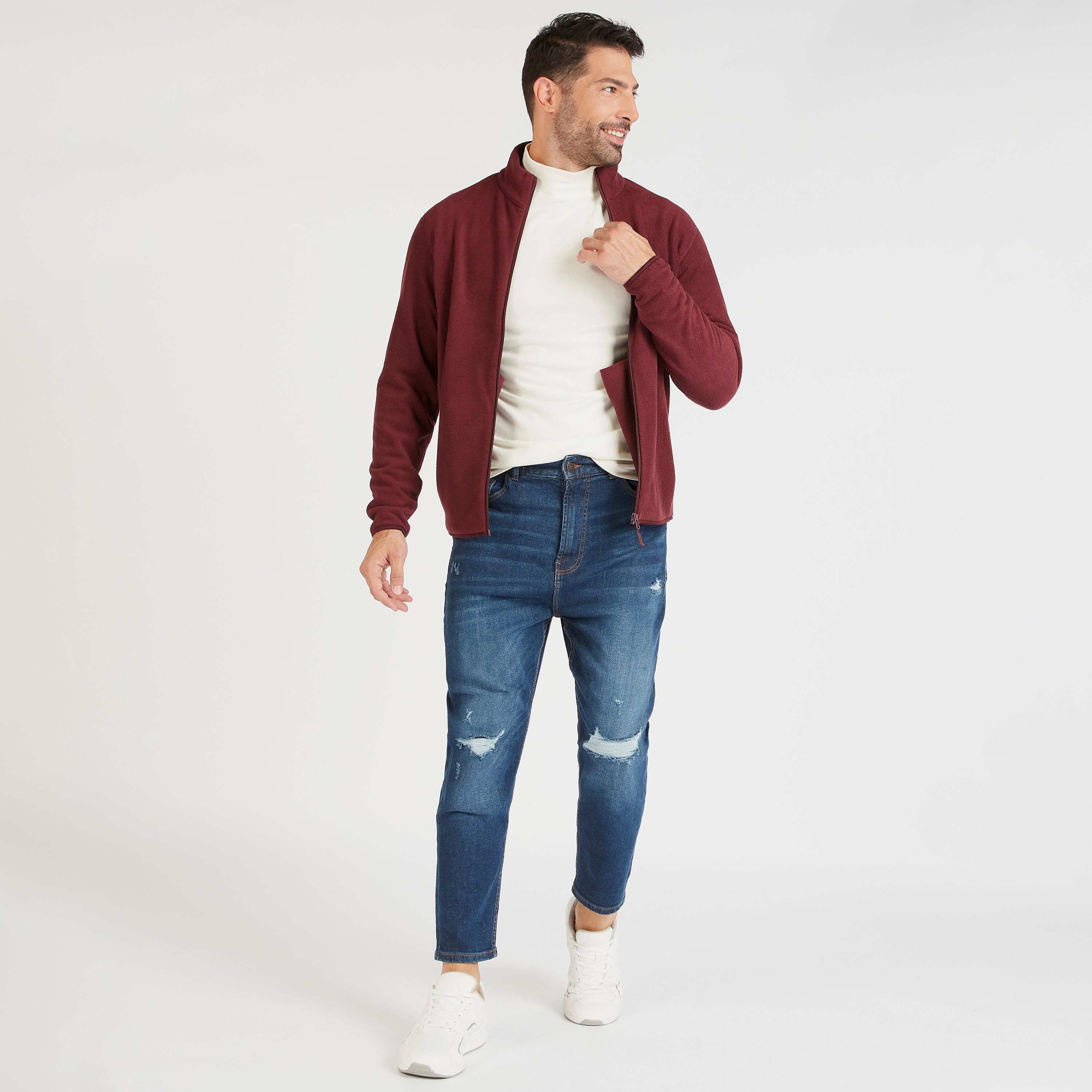 جاكيت بارز الملمس بسحّاب إغلاق وجيوب-men-clothing-jacketsandblazers-jackets-image-2