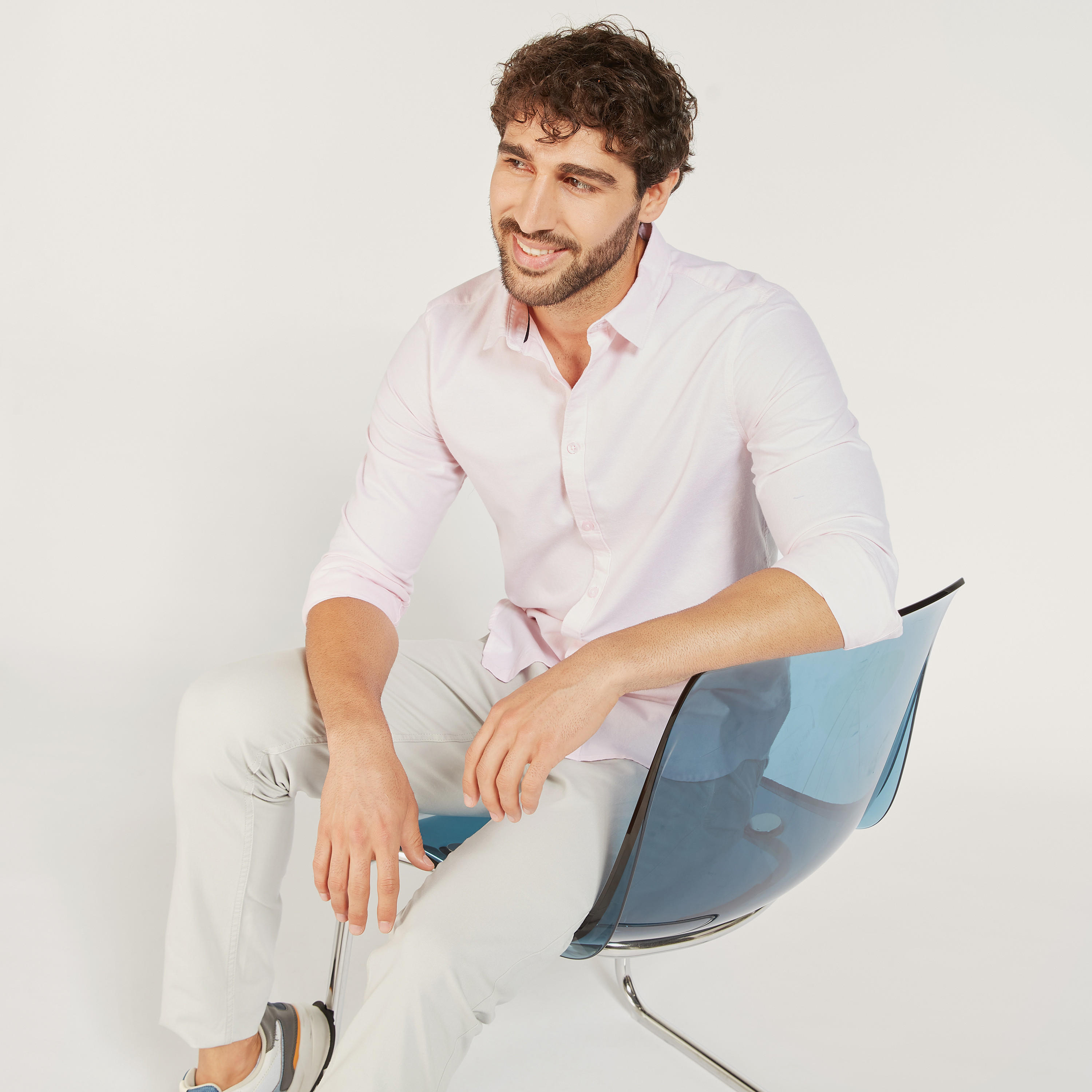 قميص سادة بأكمام طويلة وزر إغلاق-men-clothing-shirts-image-5