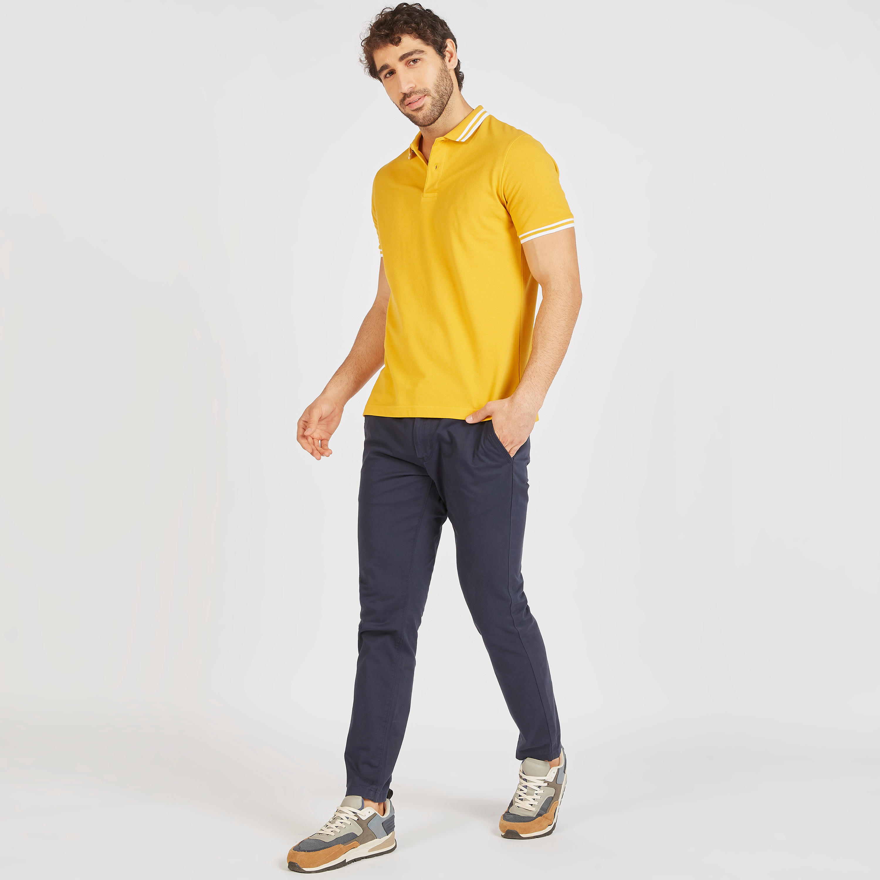 Solid Polo T-shirt with Short Sleeves-men-clothing-tshirtsandpolos-polos-image-27