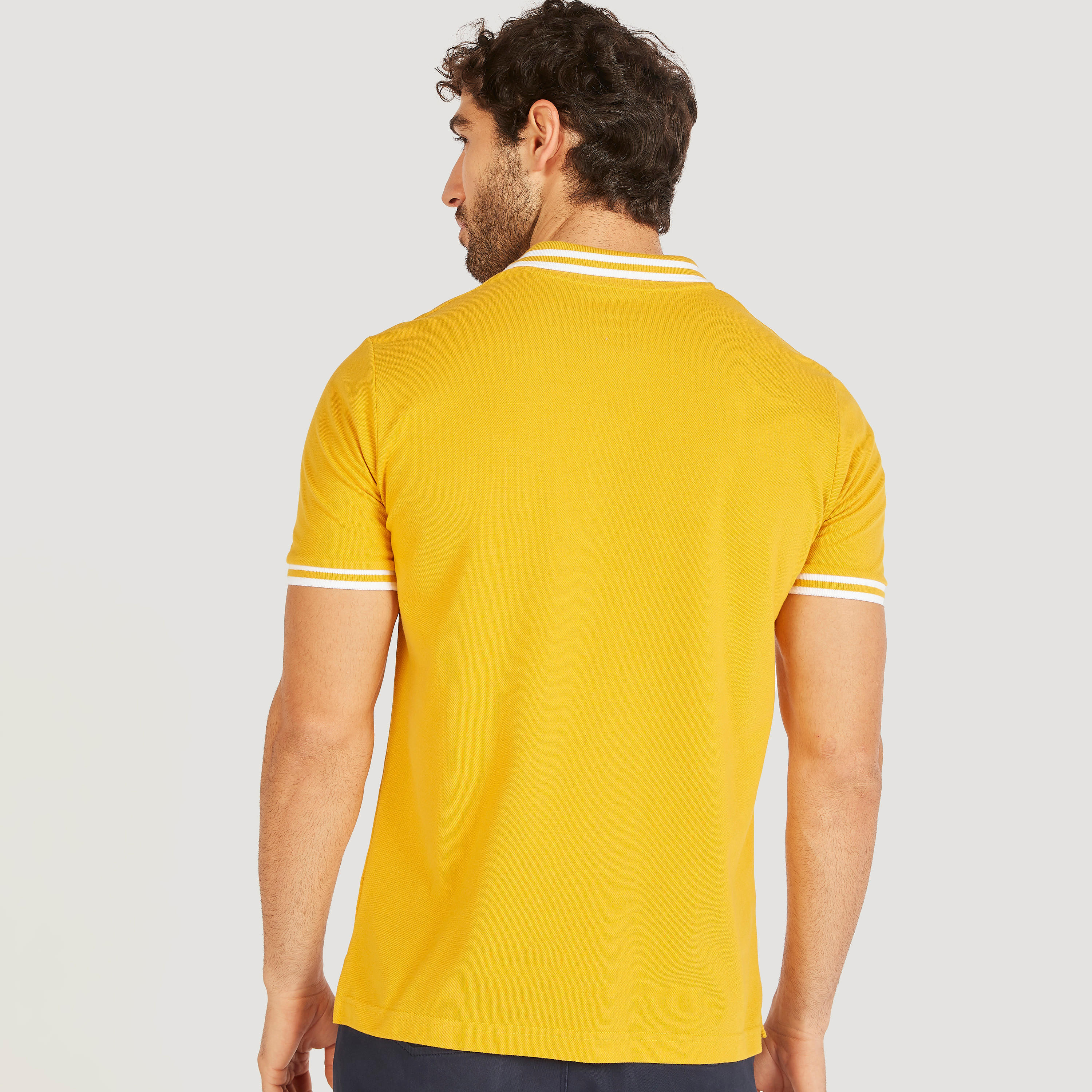 Solid Polo T-shirt with Short Sleeves-men-clothing-tshirtsandpolos-polos-image-29