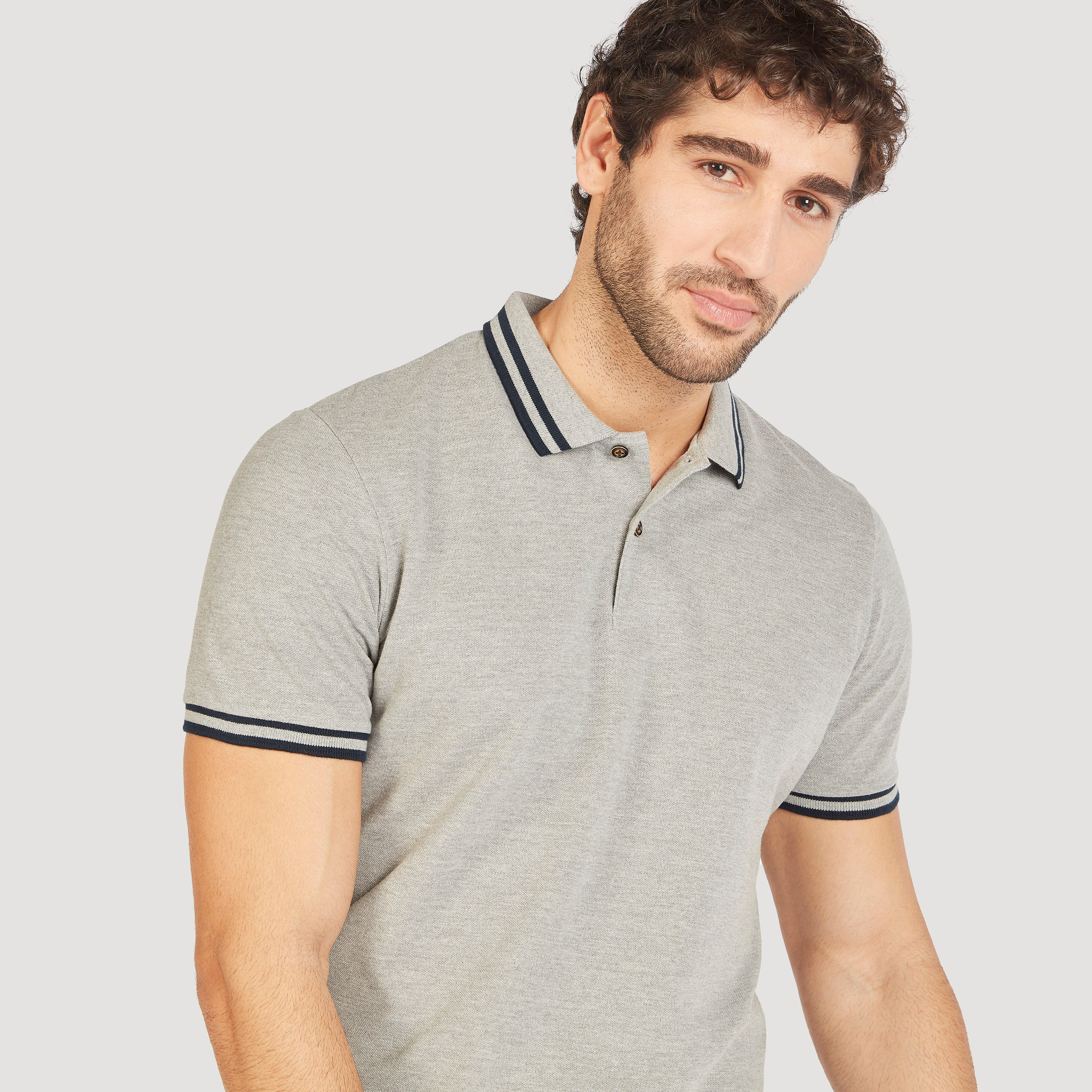 Solid Polo T-shirt with Short Sleeves-men-clothing-tshirtsandpolos-polos-image-17