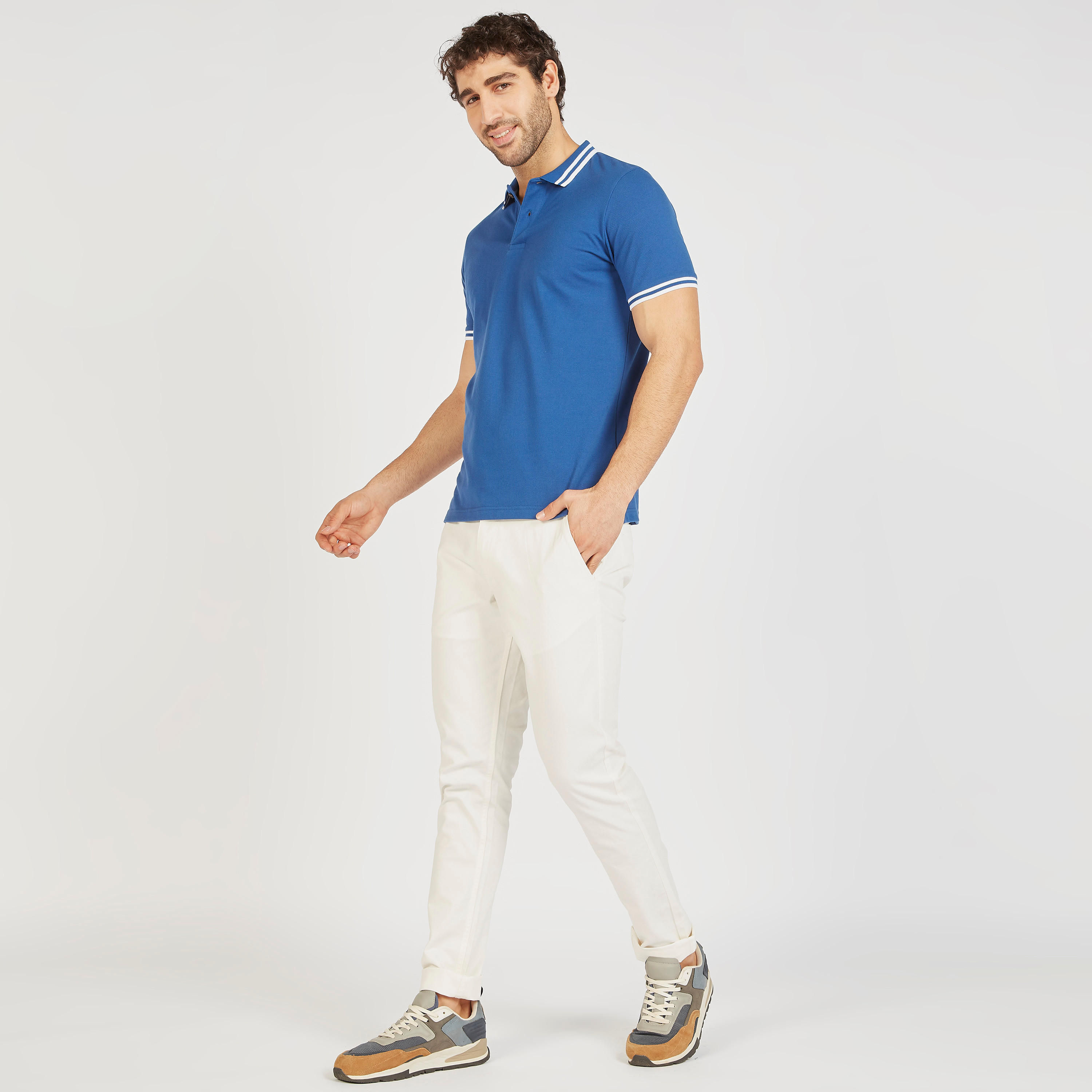 Solid Polo T-shirt with Short Sleeves-men-clothing-tshirtsandpolos-polos-image-22