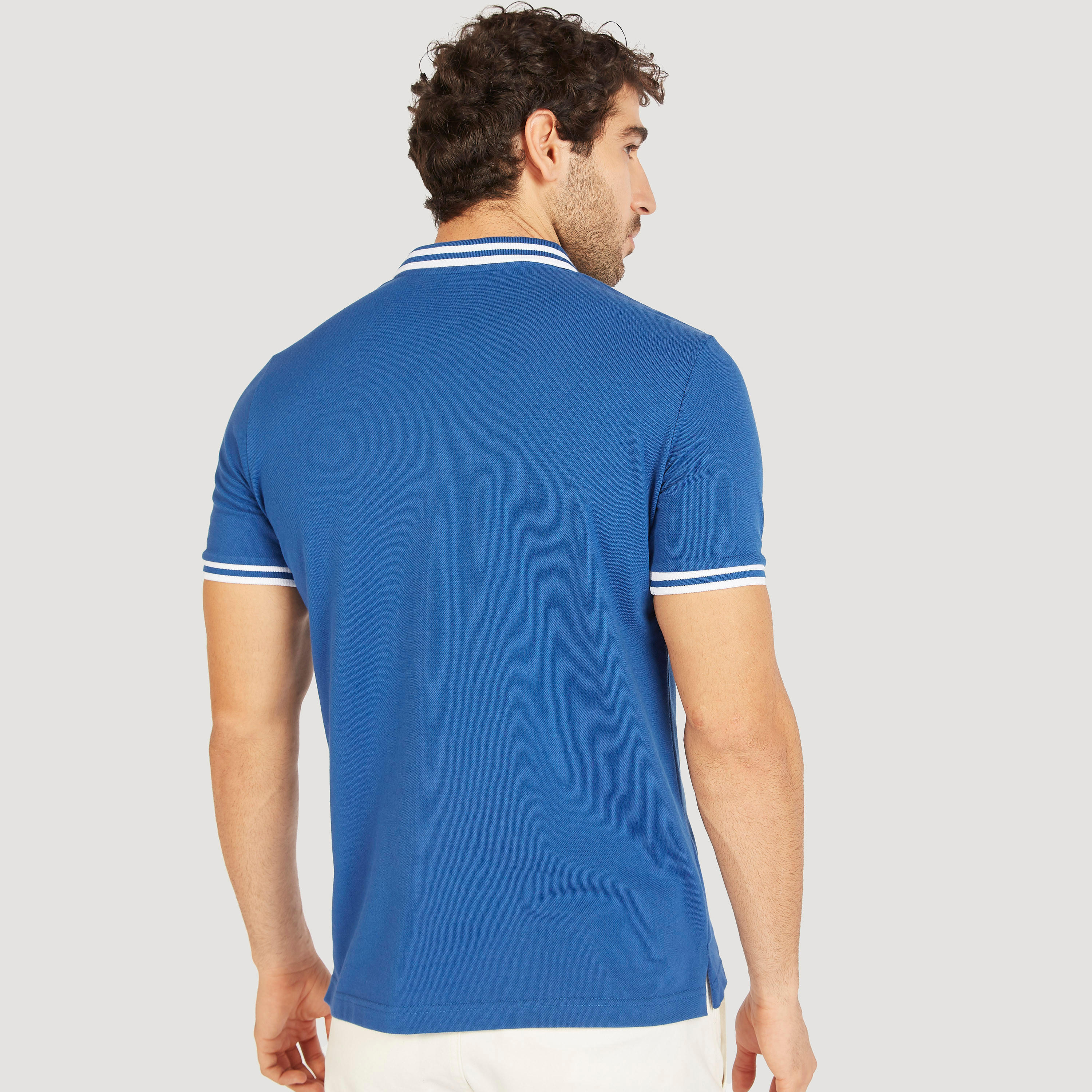 Solid Polo T-shirt with Short Sleeves-men-clothing-tshirtsandpolos-polos-image-25