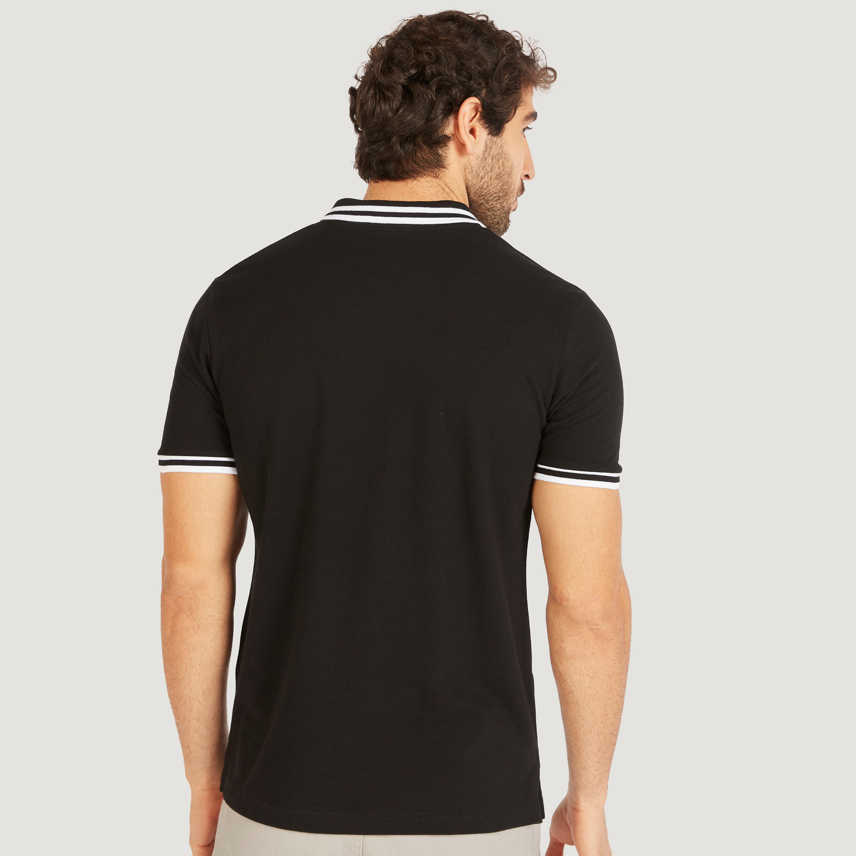 Solid Polo T-shirt with Short Sleeves-men-clothing-tshirtsandpolos-polos-image-34