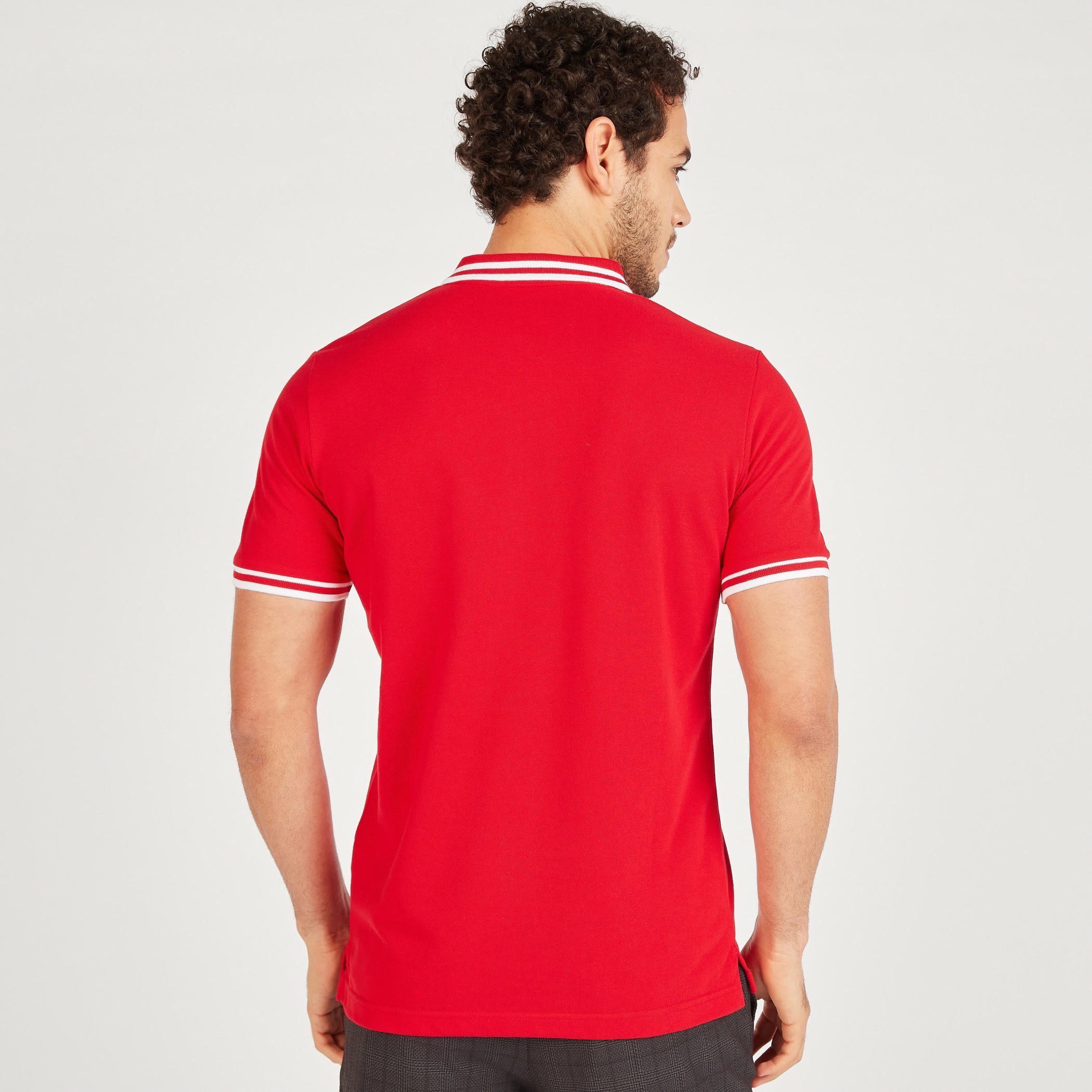 Solid Polo T-shirt with Short Sleeves-men-clothing-tshirtsandpolos-polos-image-12