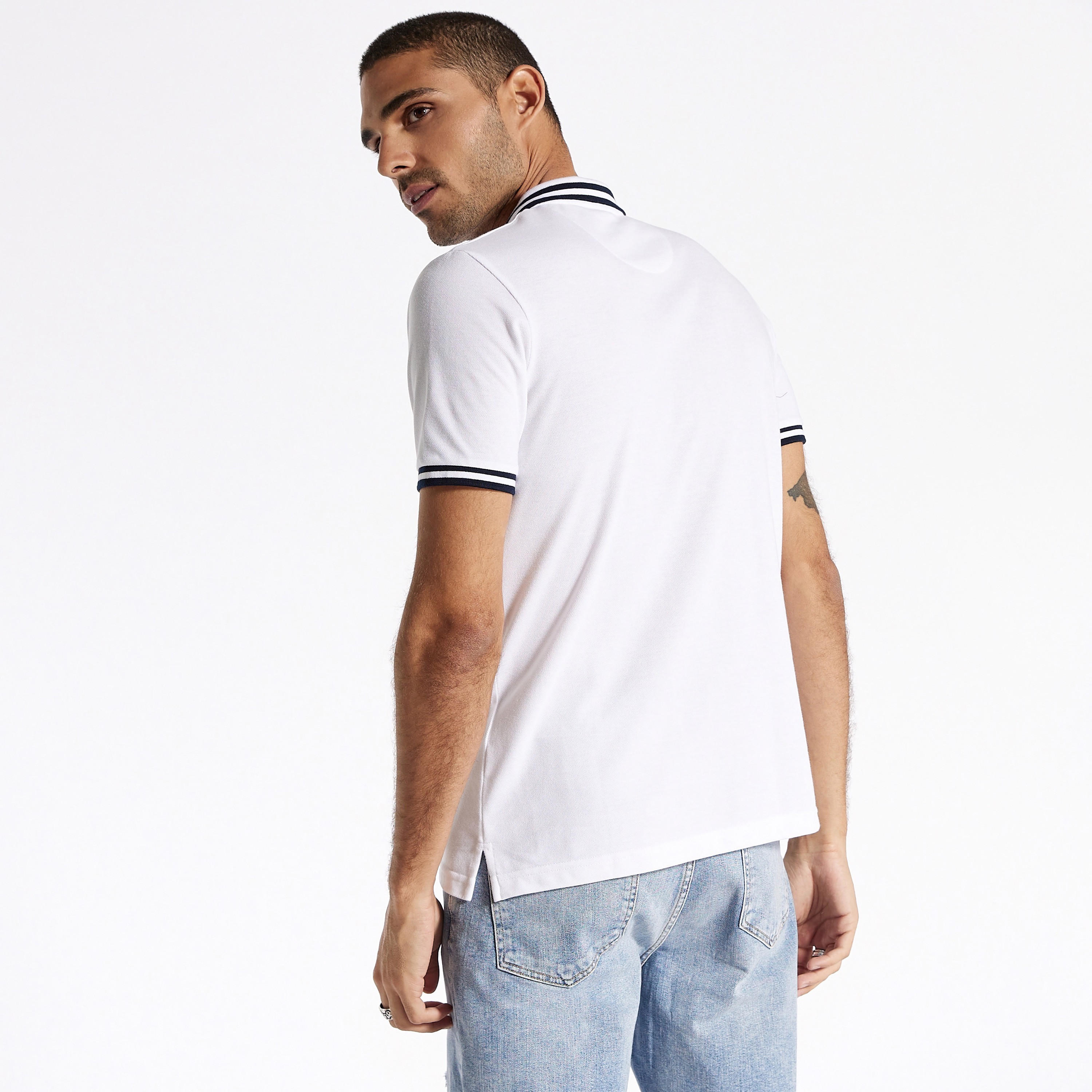 Solid Polo T-shirt with Short Sleeves-men-clothing-tshirtsandpolos-polos-image-59