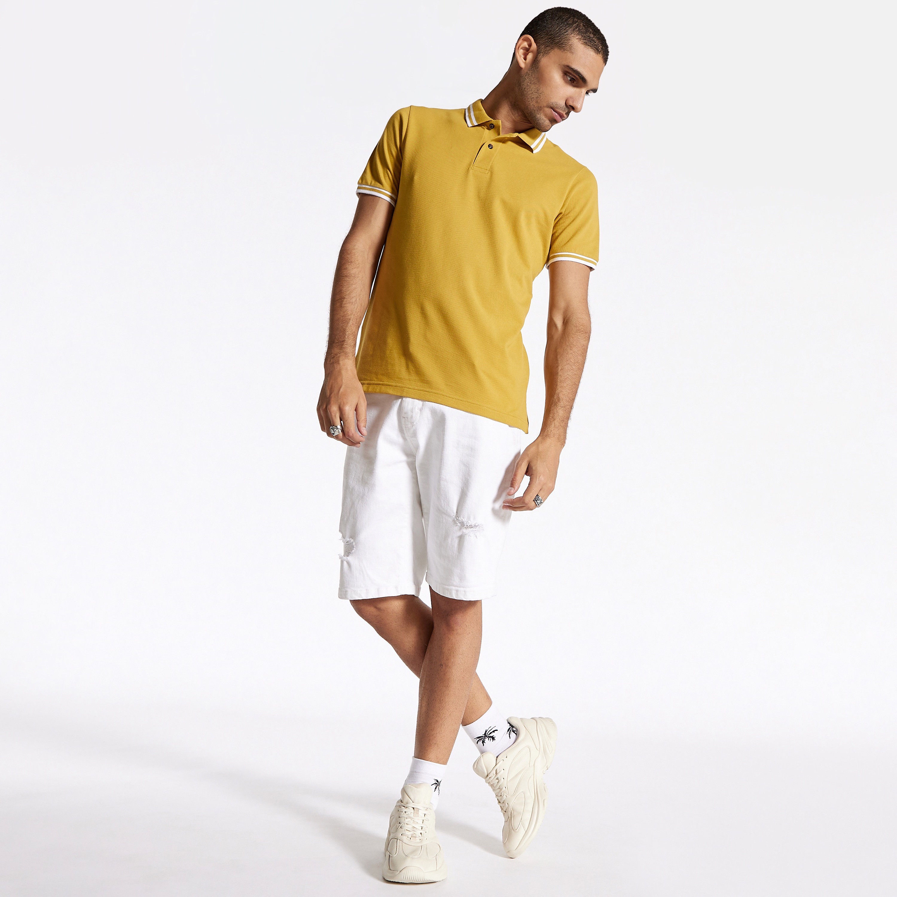 Solid Polo T-shirt with Short Sleeves-men-clothing-tshirtsandpolos-polos-image-53