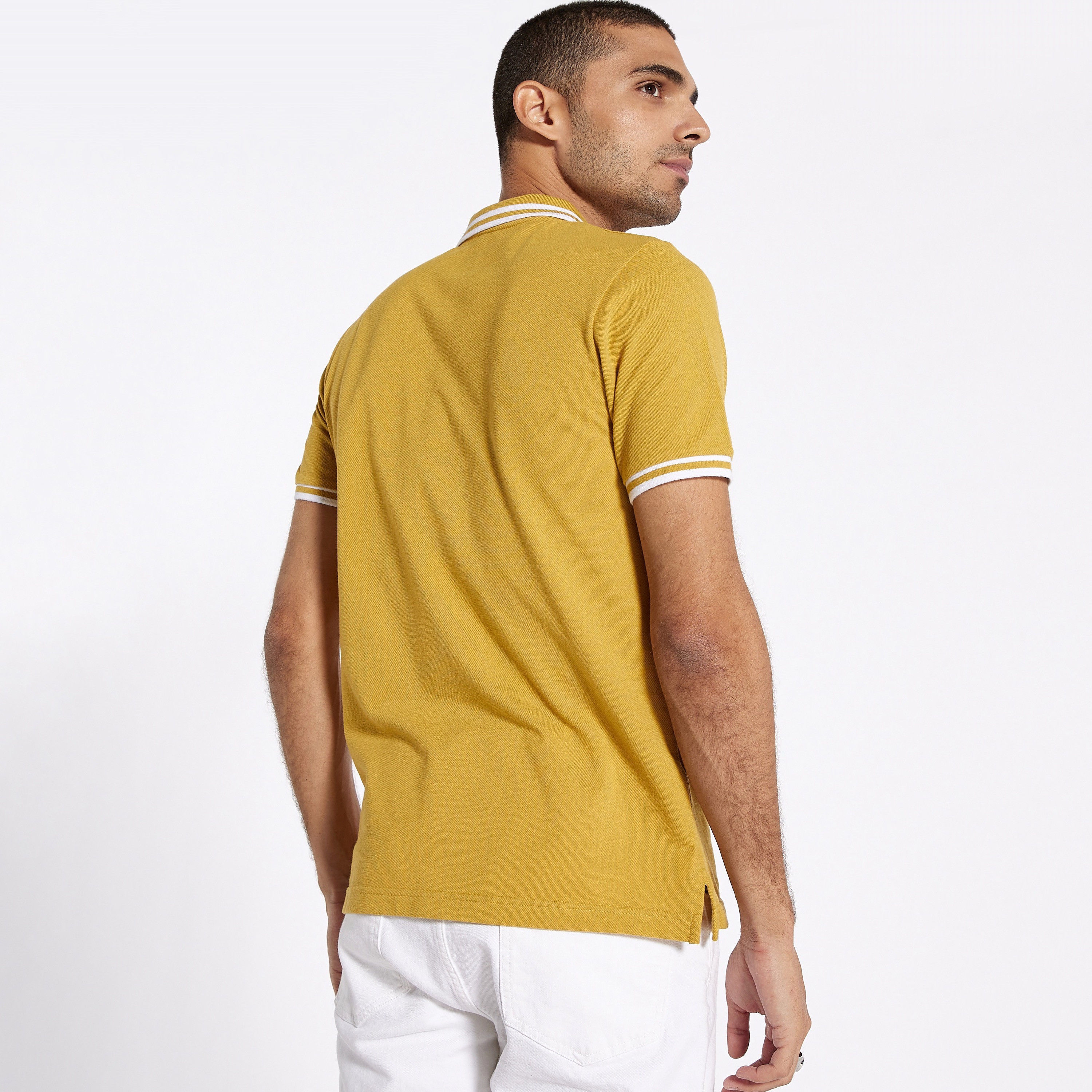 Solid Polo T-shirt with Short Sleeves-men-clothing-tshirtsandpolos-polos-image-55