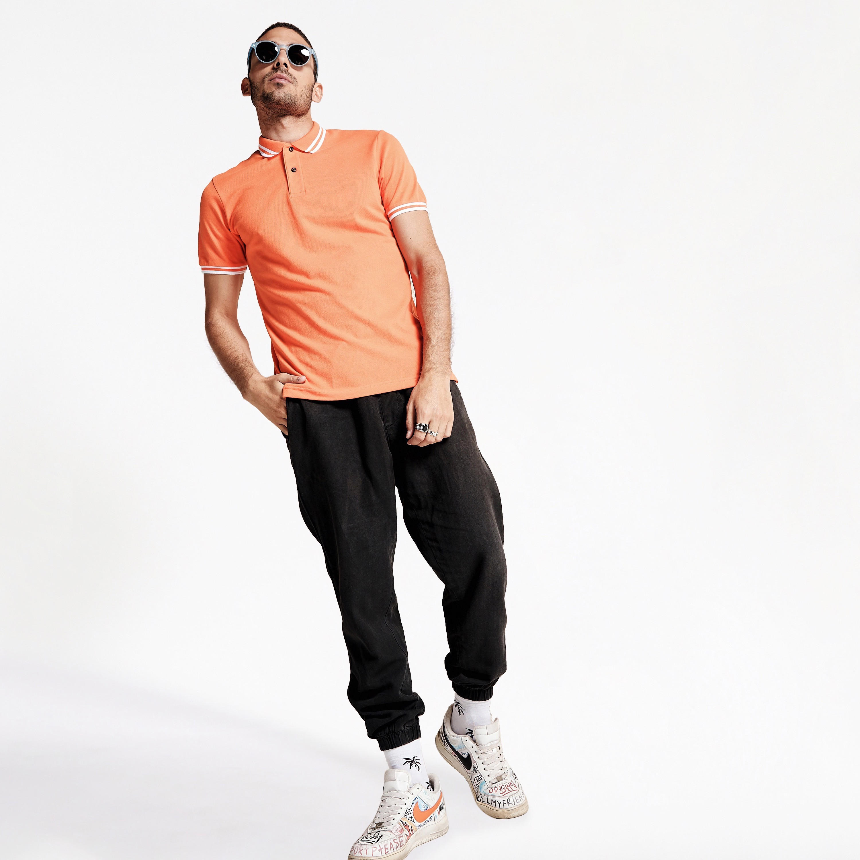 Solid Polo T-shirt with Short Sleeves-men-clothing-tshirtsandpolos-polos-image-69